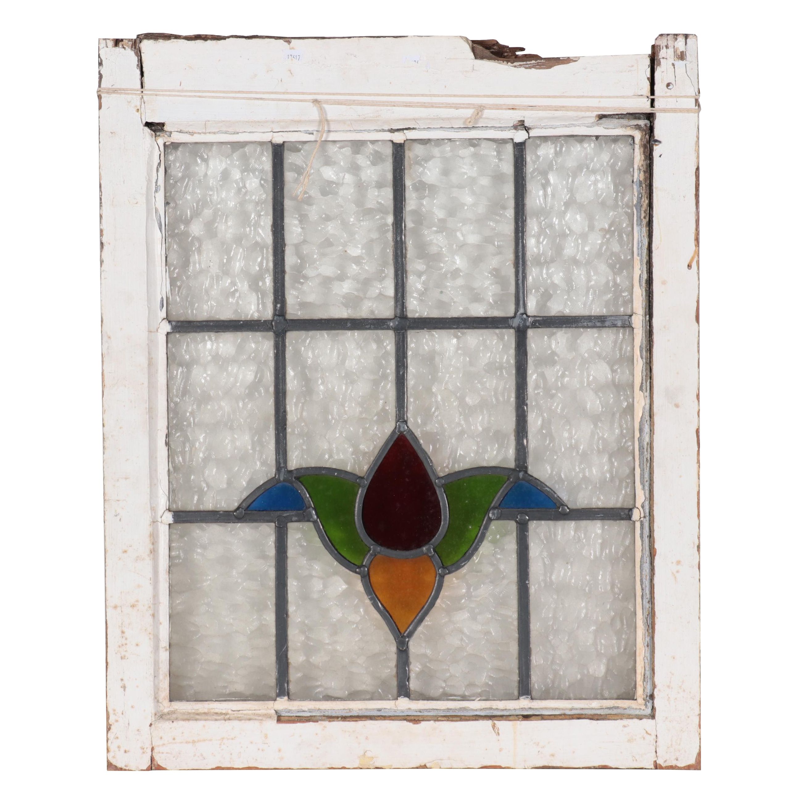 Floral Stained Glass Window Pane