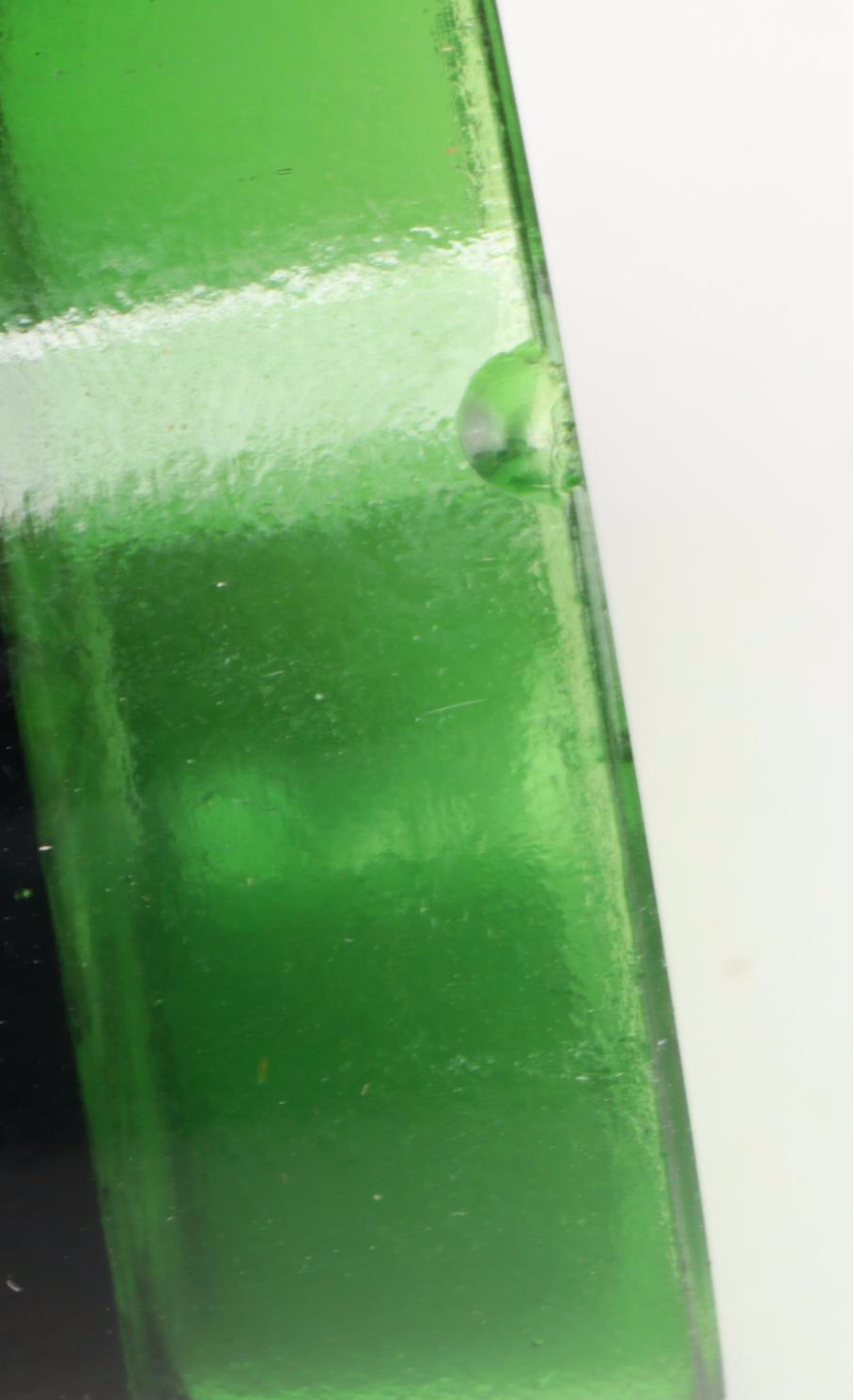 Vaseline Glass Compote with Green Opalescent and Other Glass Tableware