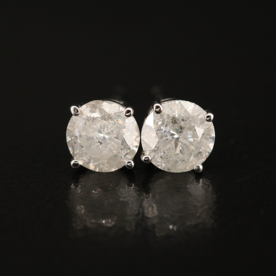 14K 1.13 CTW Diamond Stud Earrings