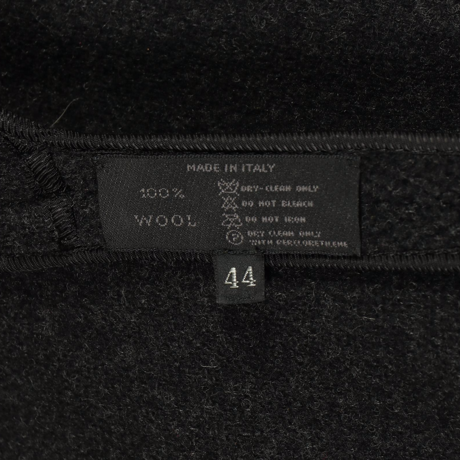 Prada Swing Coat in Charcoal Wool Herringbone
