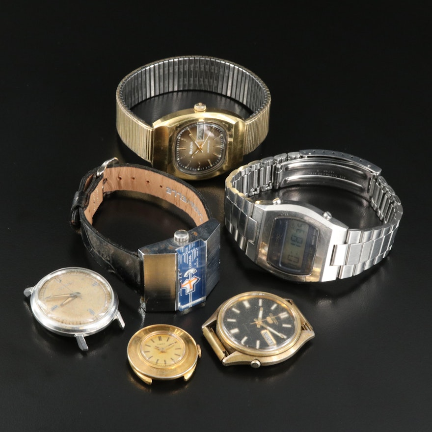 Collection of Six Vintage Wristwatches
