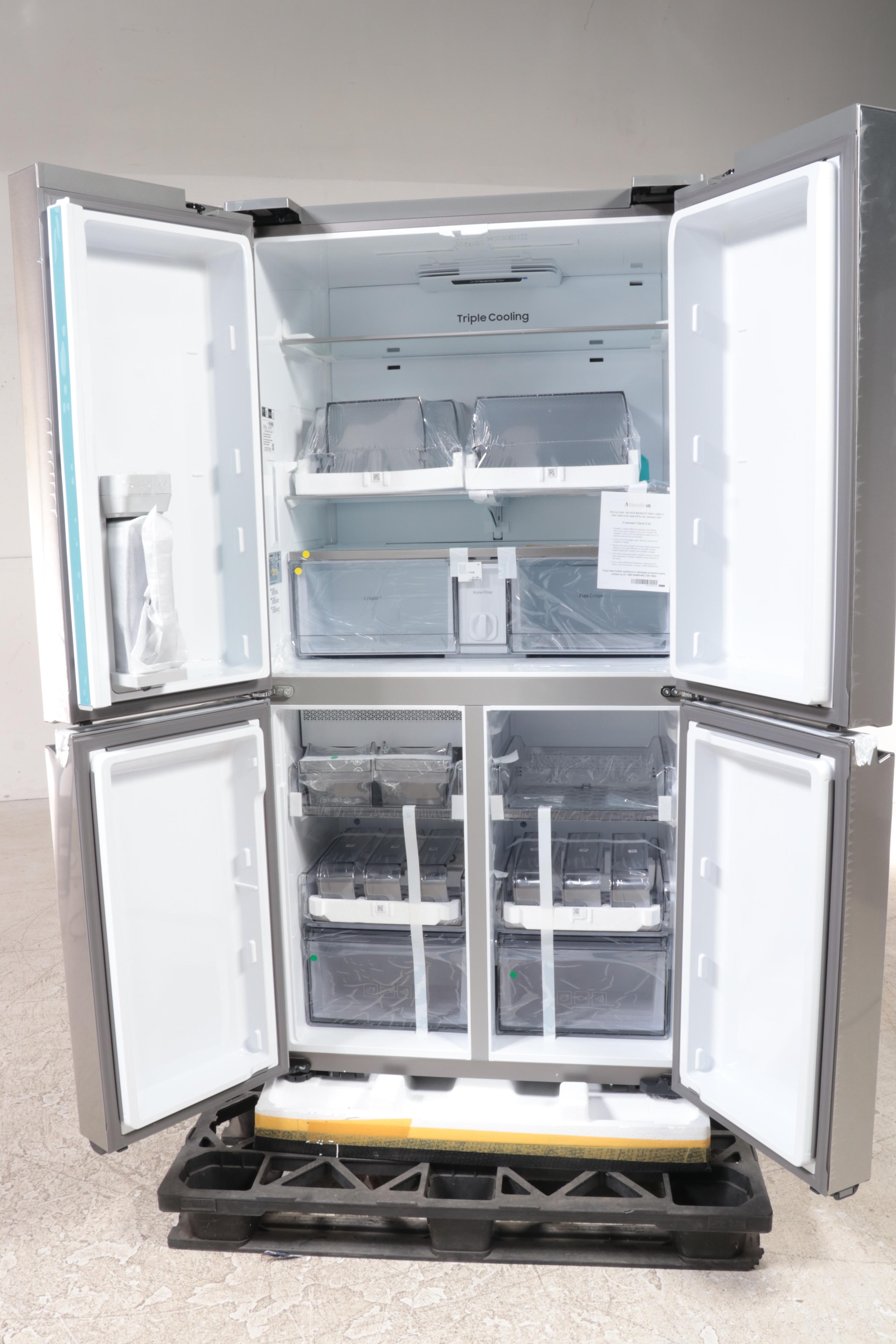 Samsung 23 Cu. Ft. Stainless Smart Counter Depth Four-Door Flex Refrigerator