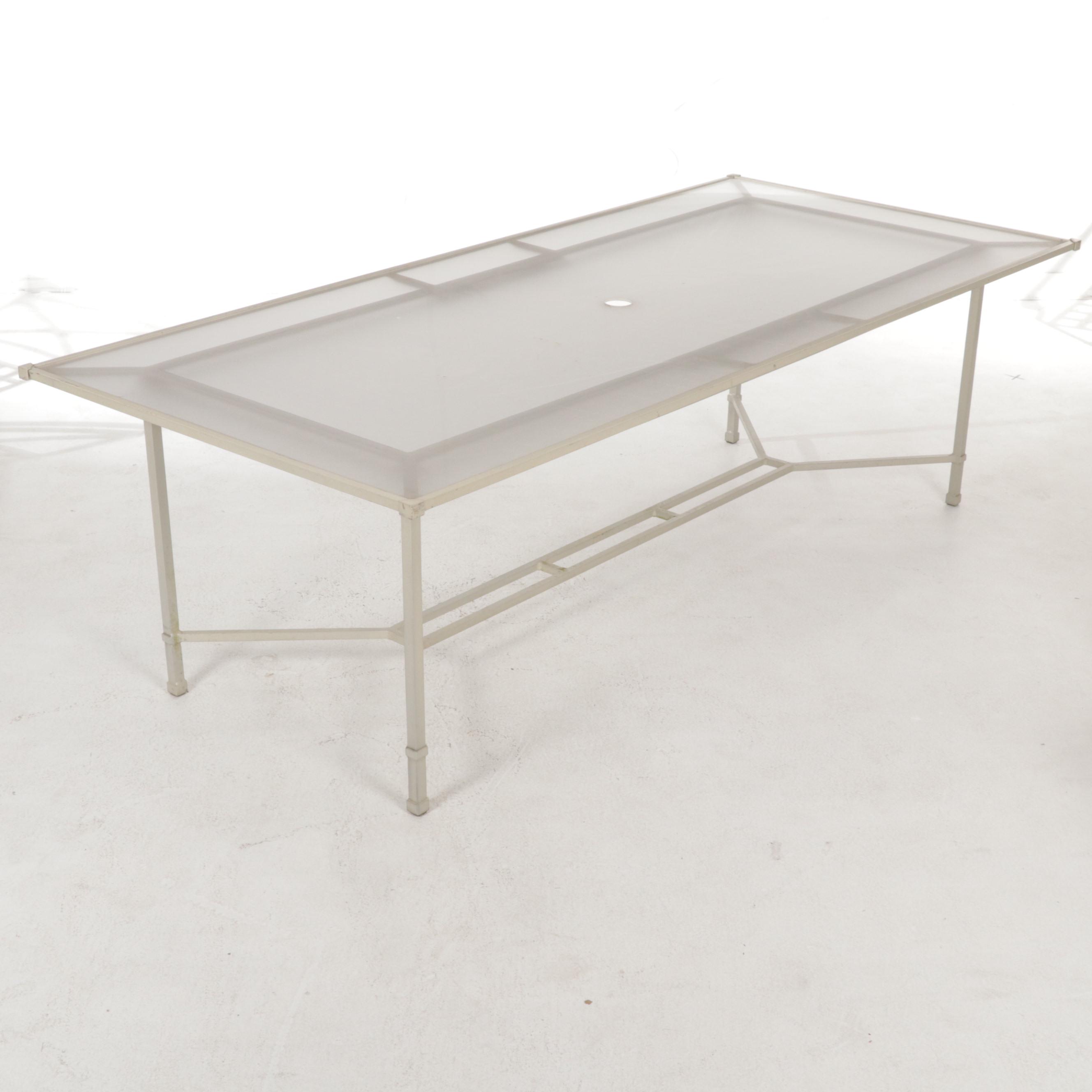 Brown Jordan Metal Patio Dining Table and Eight Chairs