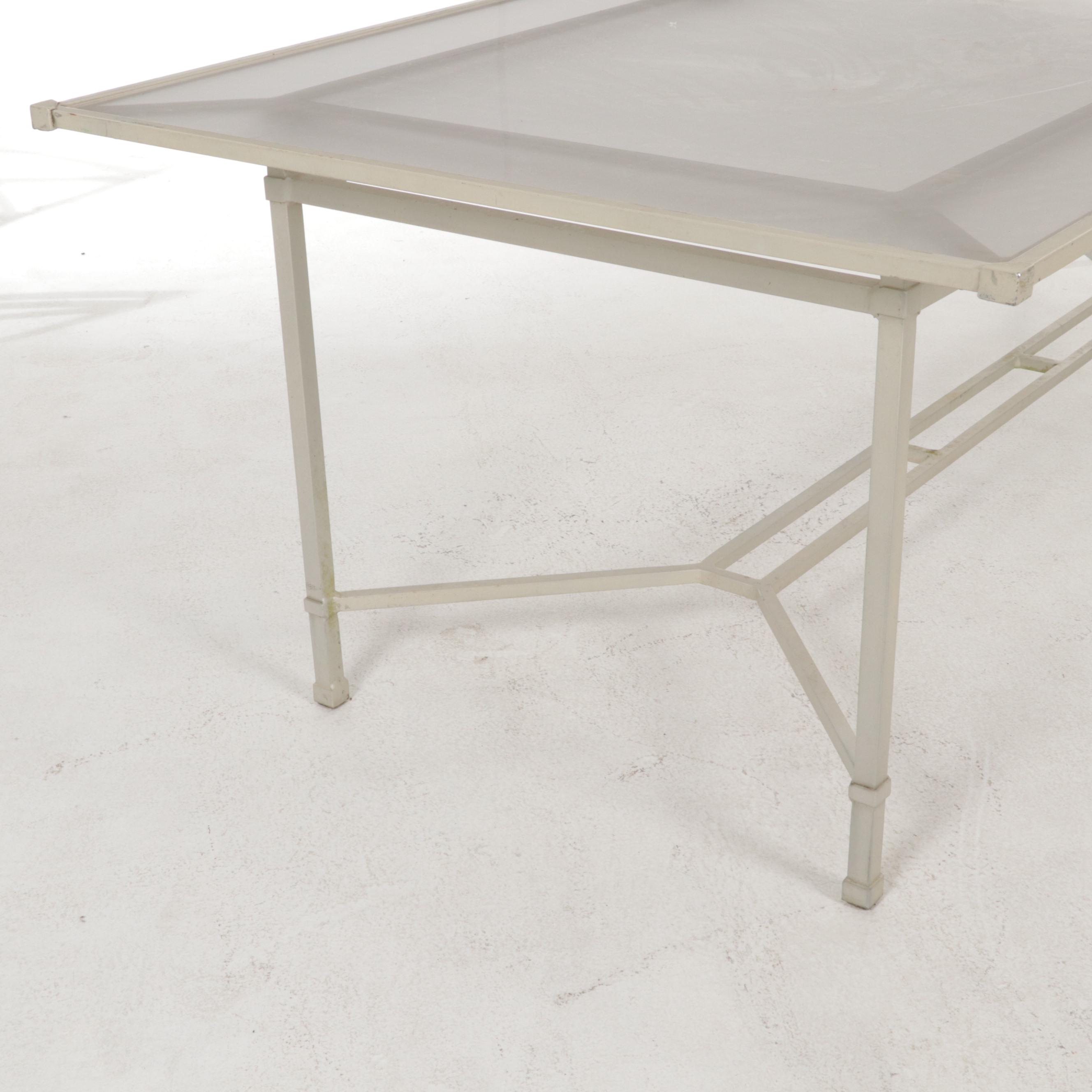 Brown Jordan Metal Patio Dining Table and Eight Chairs