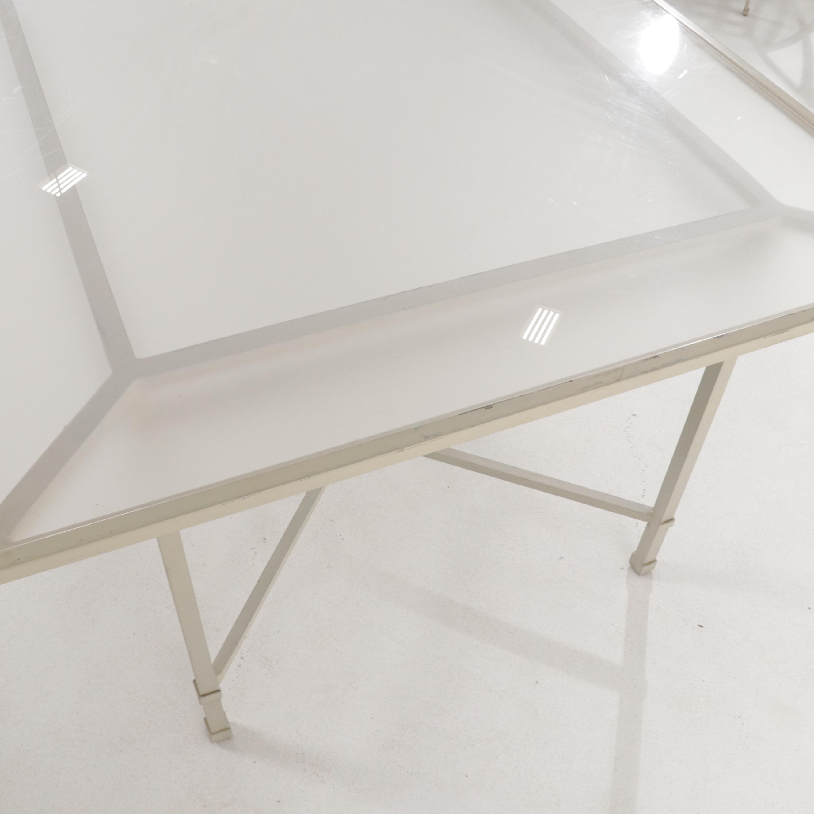 Brown Jordan Metal Patio Dining Table and Eight Chairs