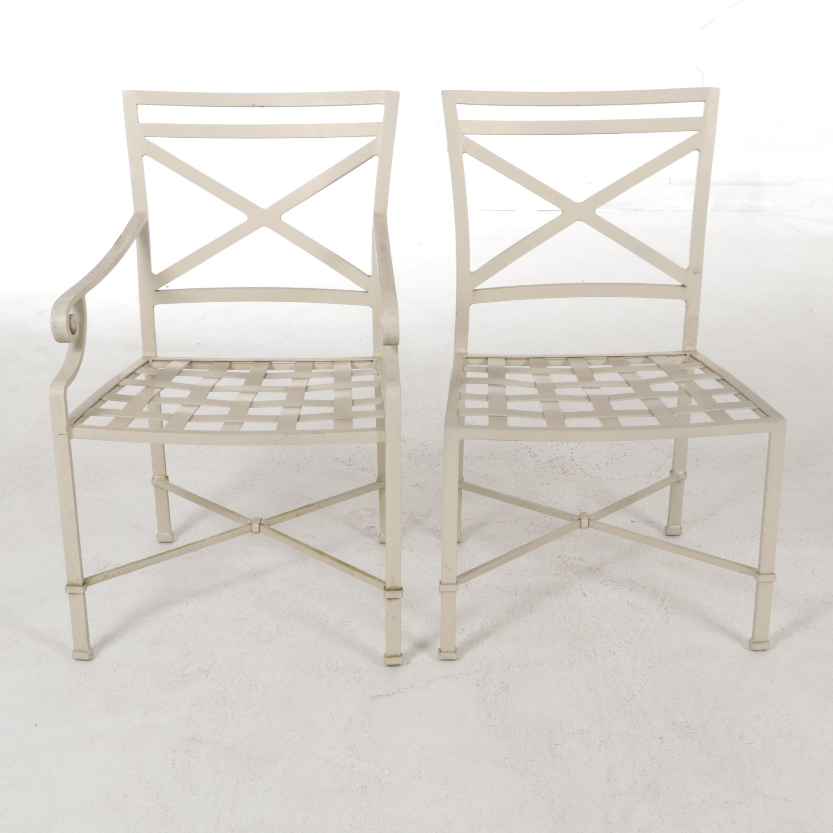 Brown Jordan Metal Patio Dining Table and Eight Chairs