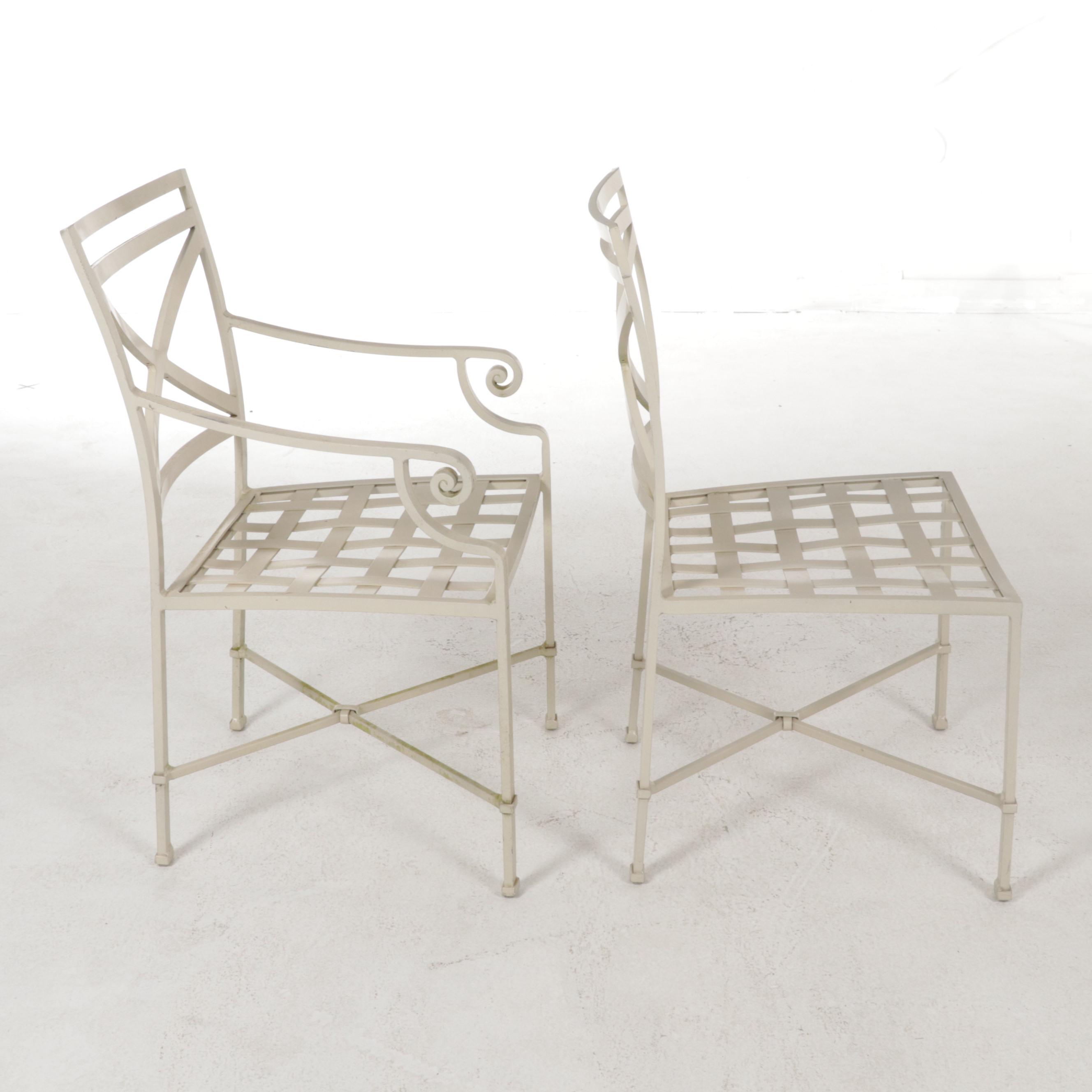 Brown Jordan Metal Patio Dining Table and Eight Chairs