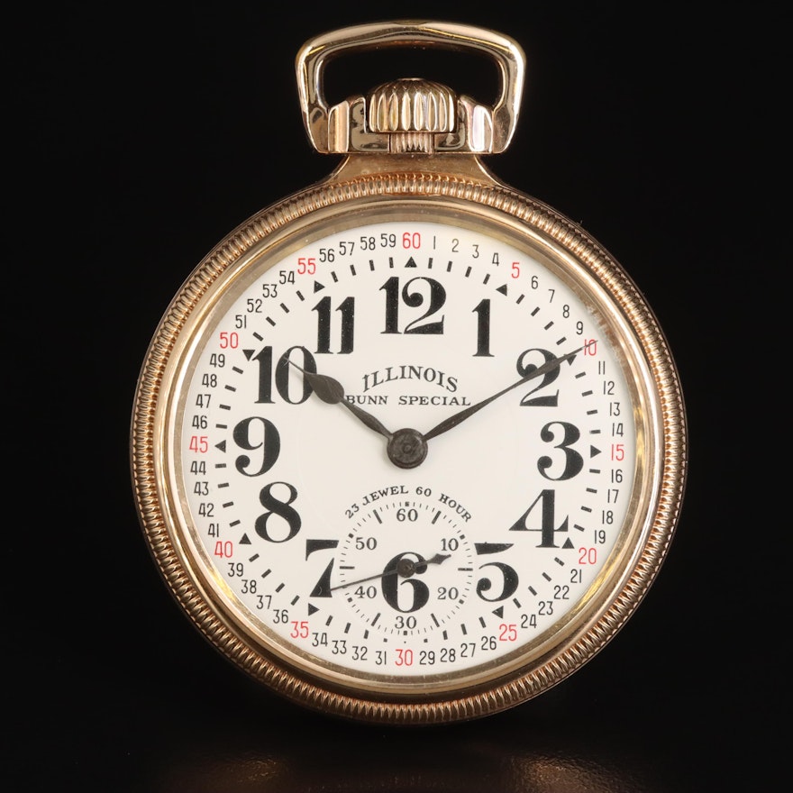 1928 Illinois Bunn Special Railroad Grade Pocket Watch