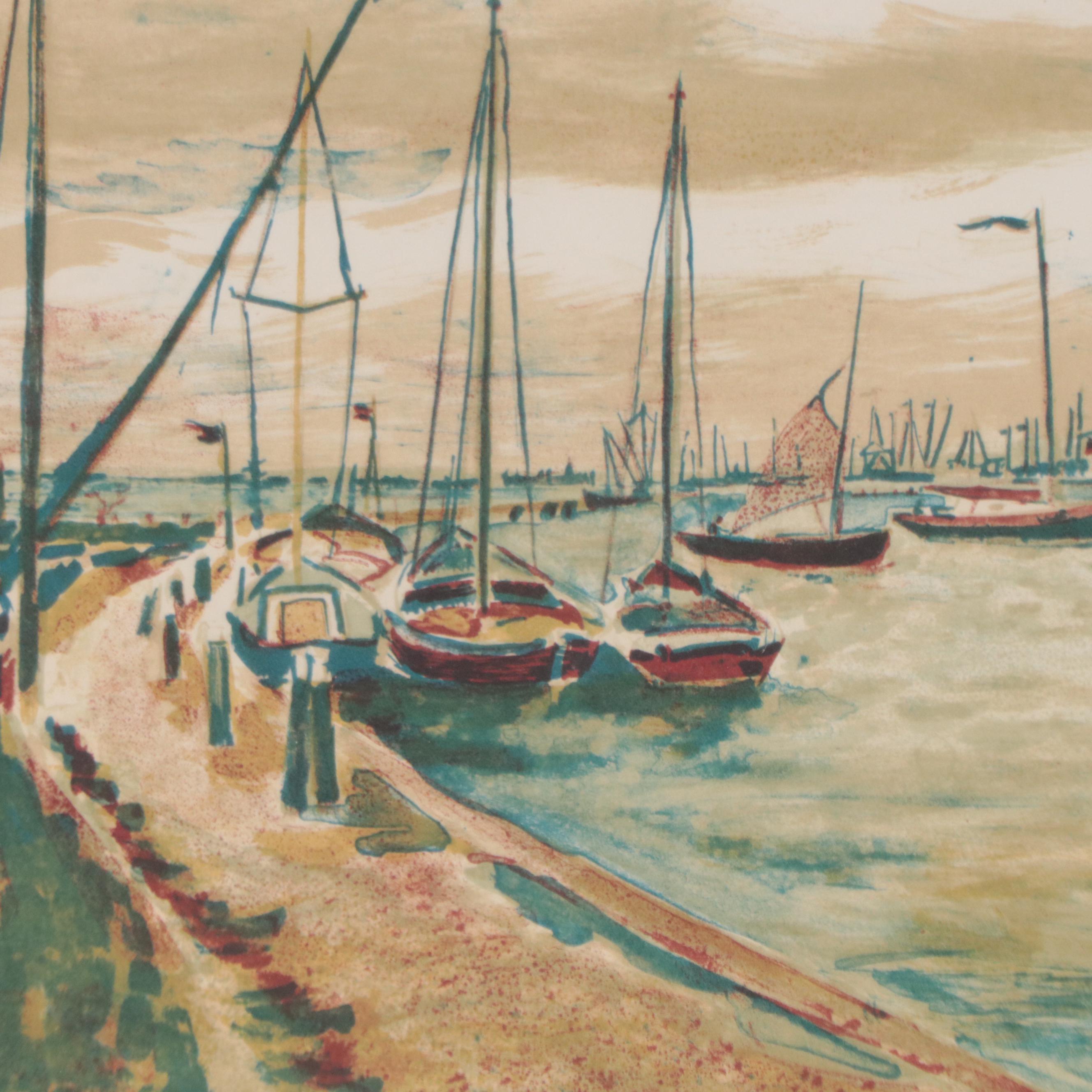 Maurice Boitel Lithograph of Marina