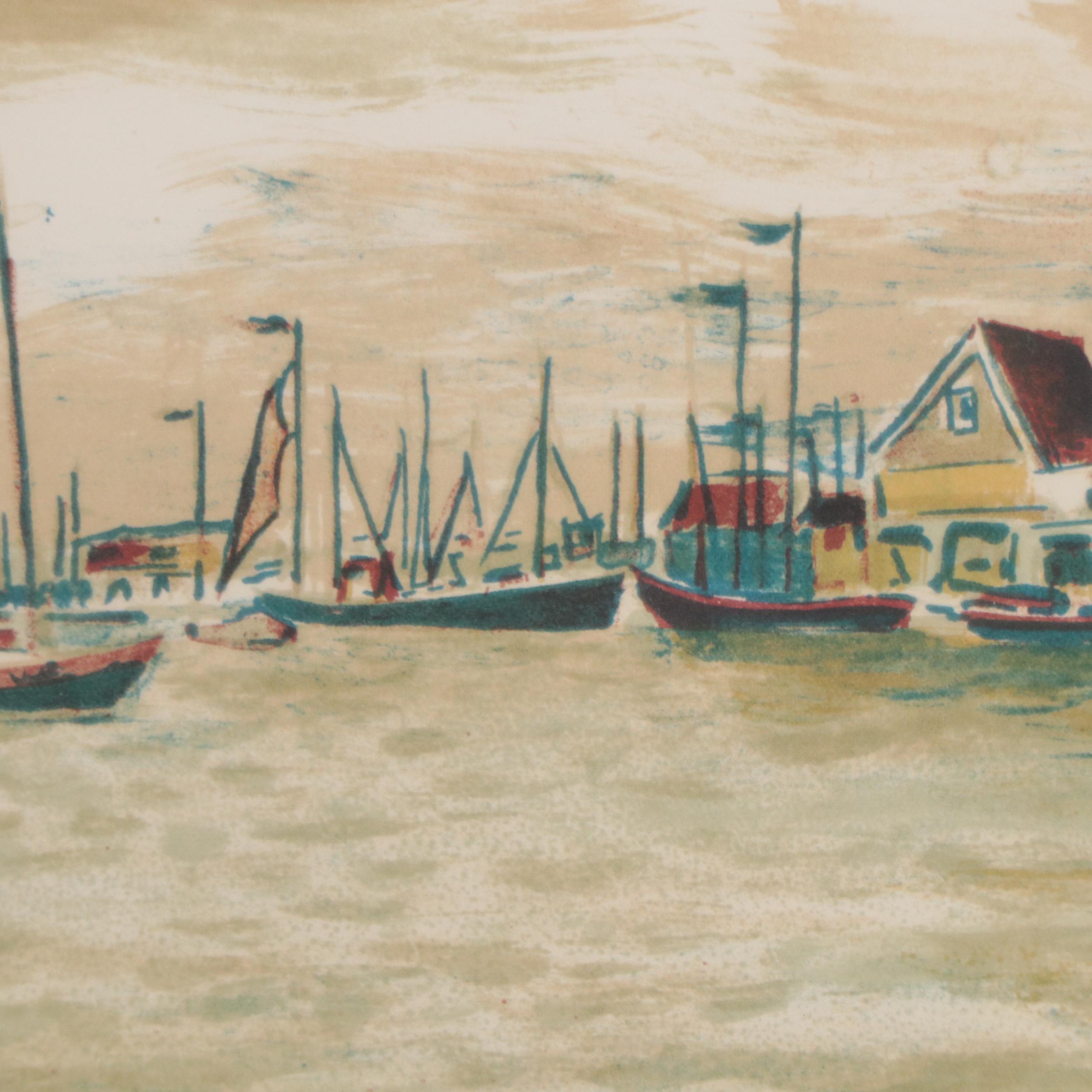 Maurice Boitel Lithograph of Marina