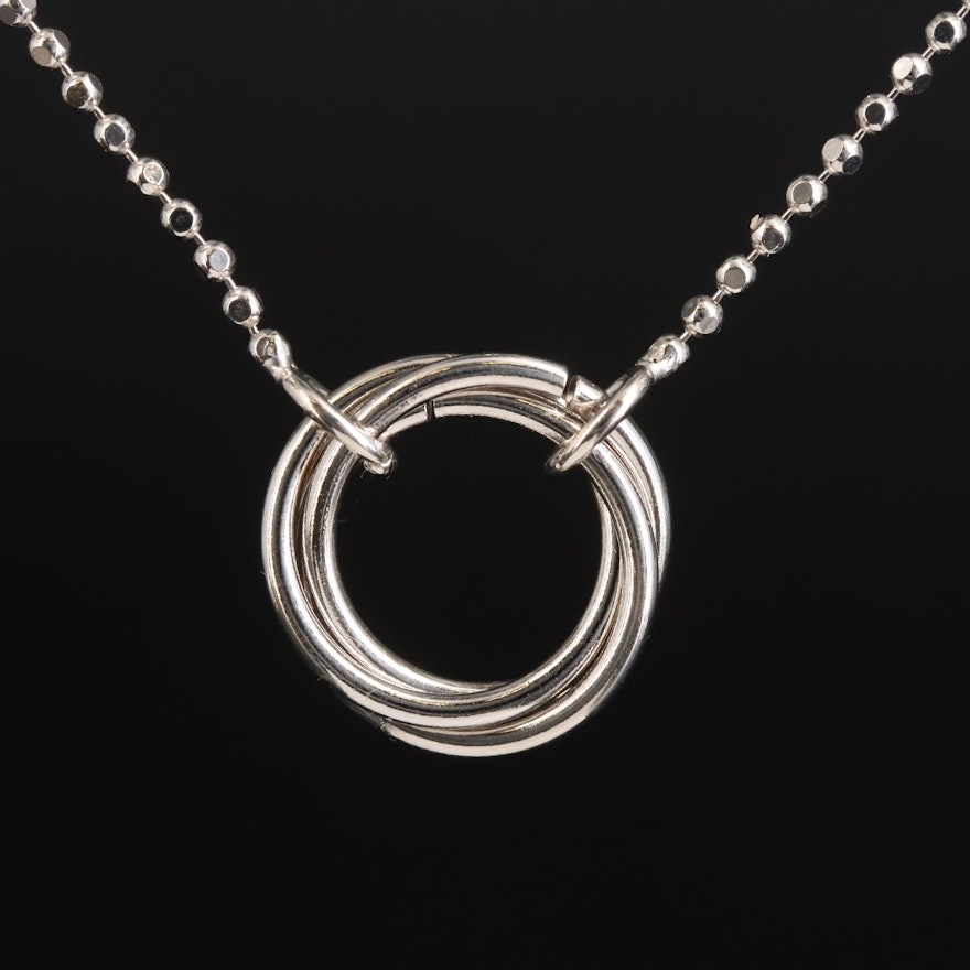 Sterling Knot Pendant Necklace