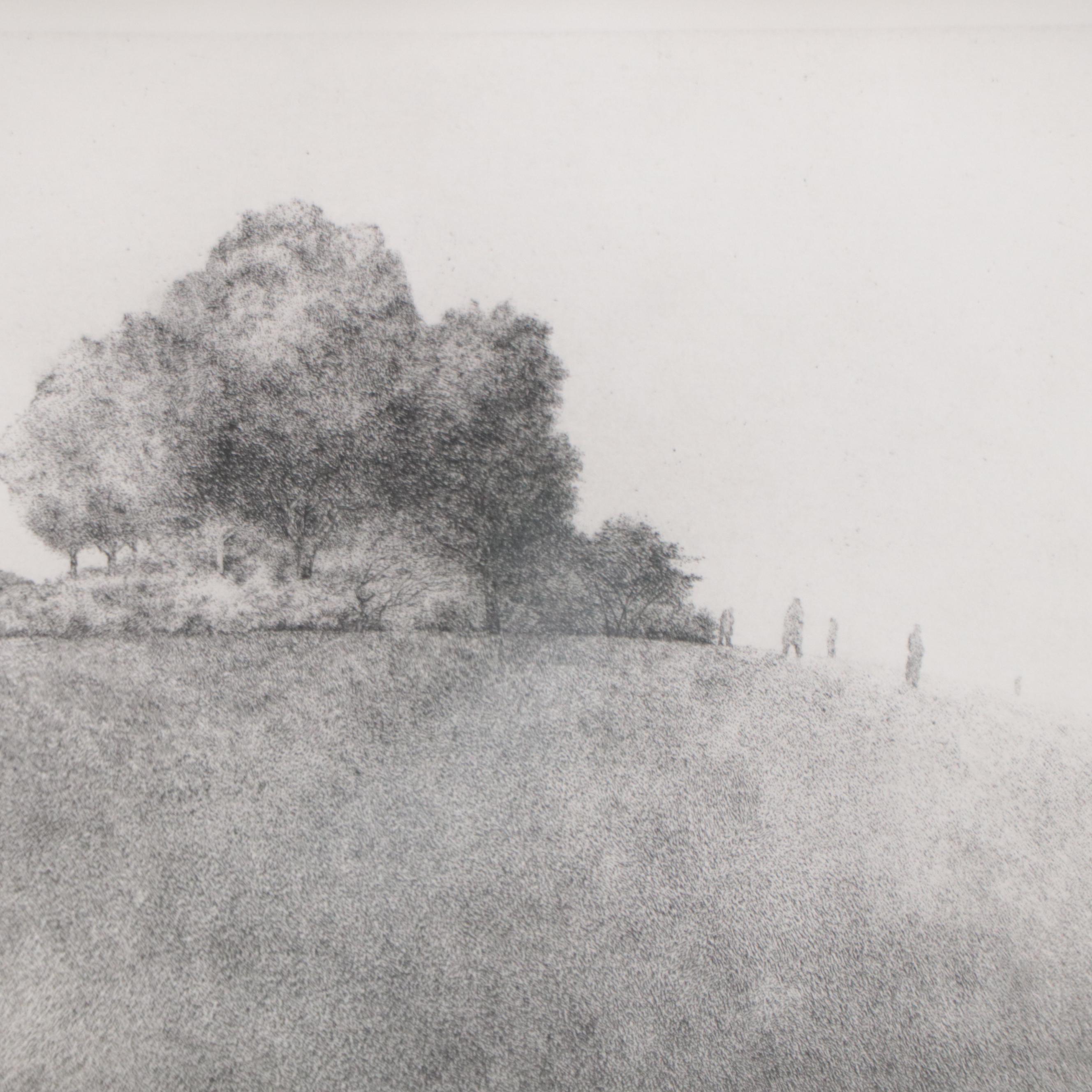 Vaino Kola Landscape Etching