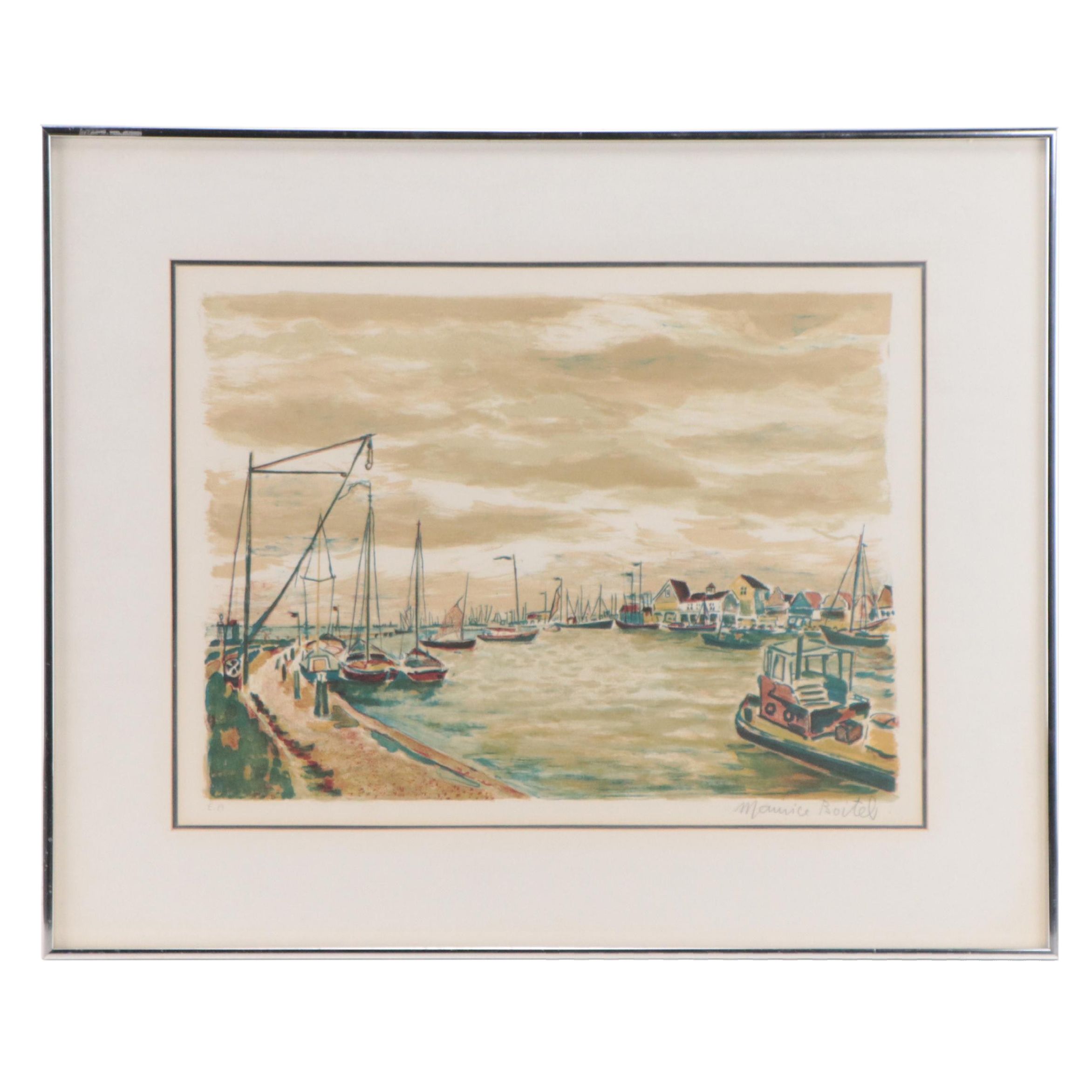 Maurice Boitel Lithograph of Marina