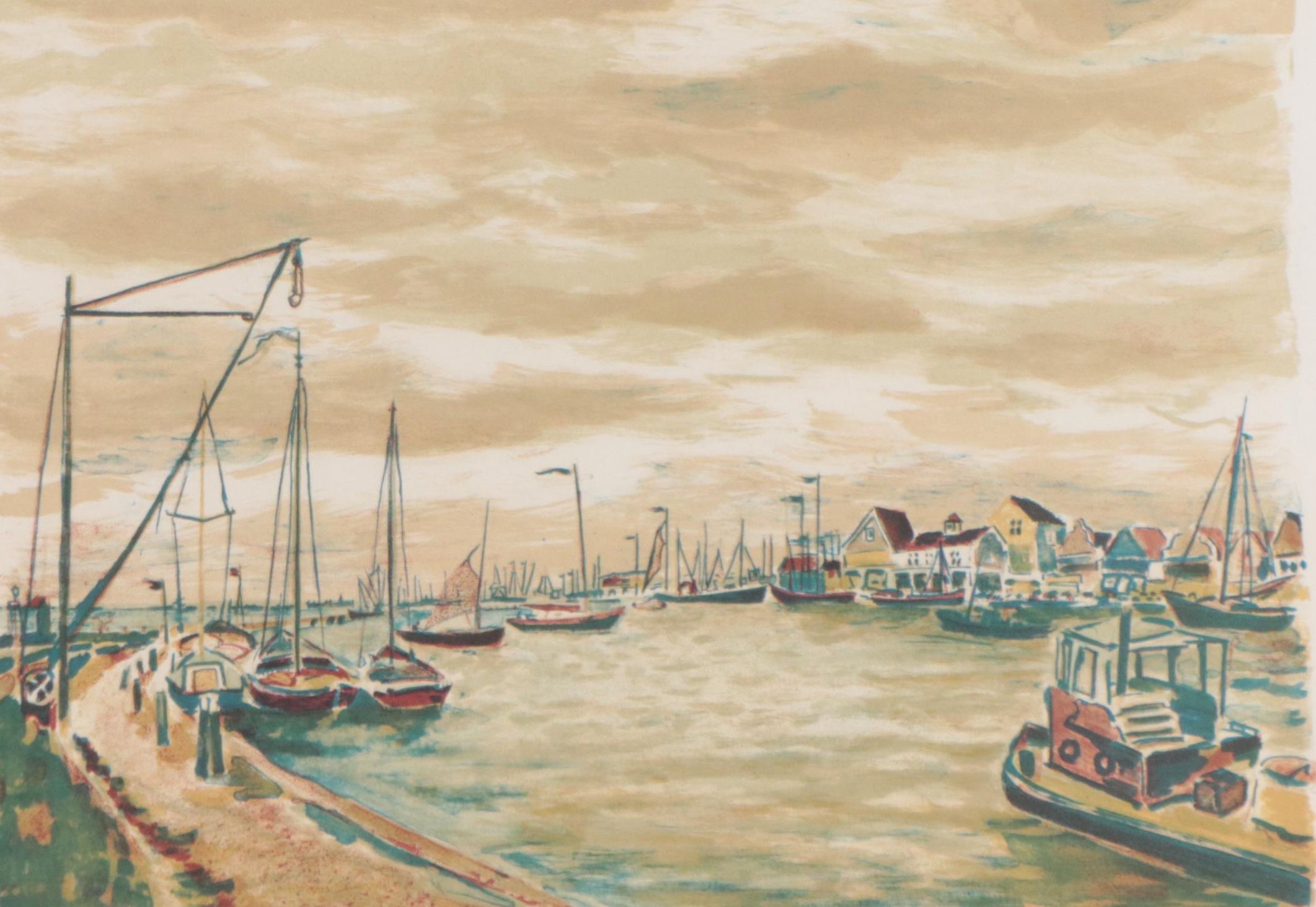 Maurice Boitel Lithograph of Marina