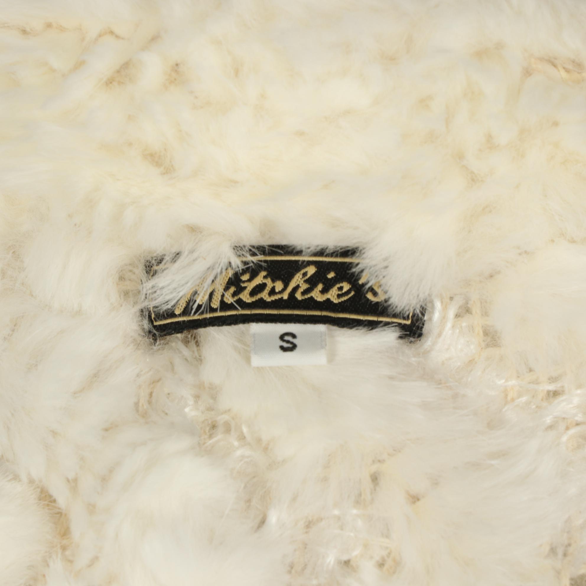 Woven White Rabbit Fur Vest from Mitchie's Matchings