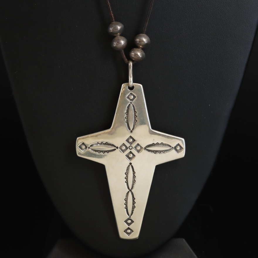 Sterling Cross Pendant Necklace