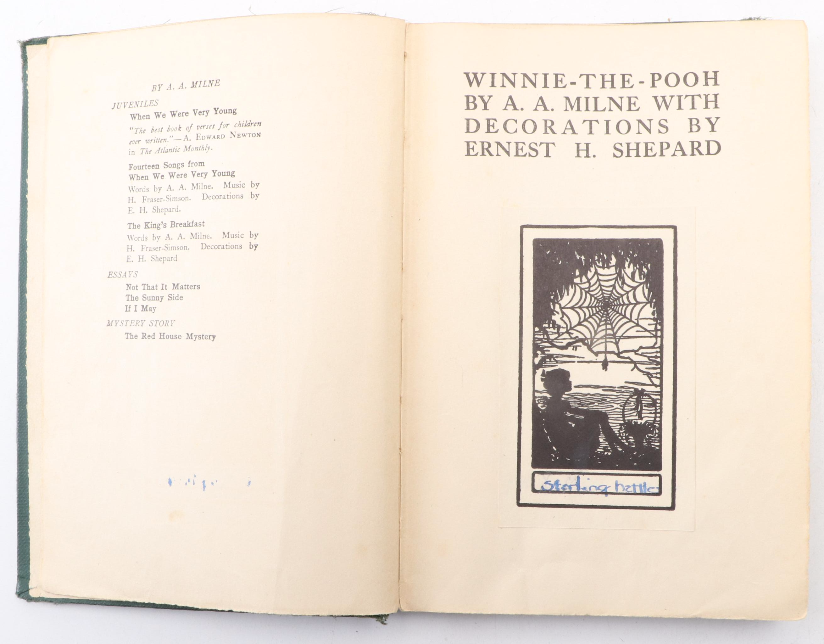Illustrated "Winnie-the-Pooh" by A. A. Milne, 1929