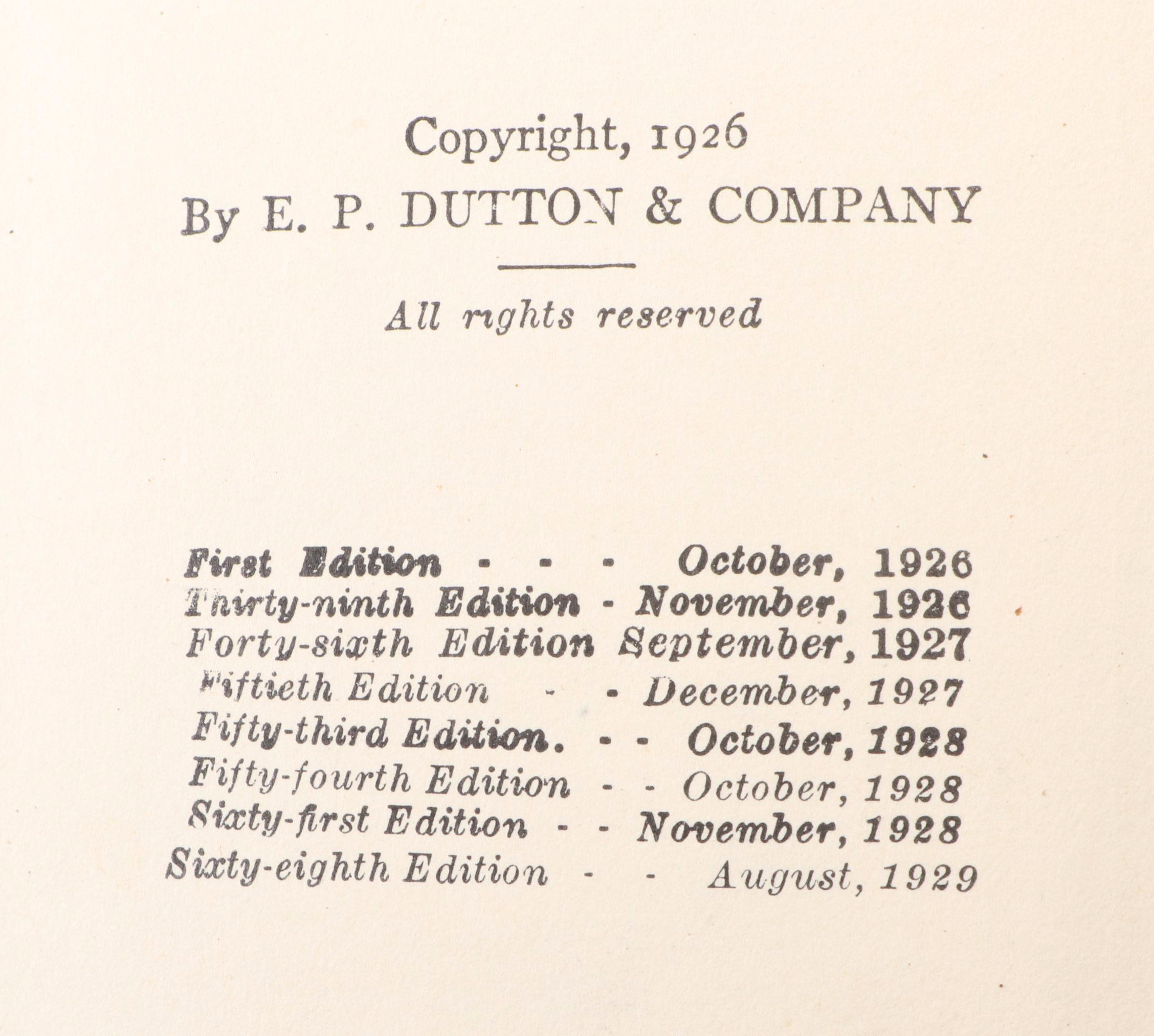 Illustrated "Winnie-the-Pooh" by A. A. Milne, 1929