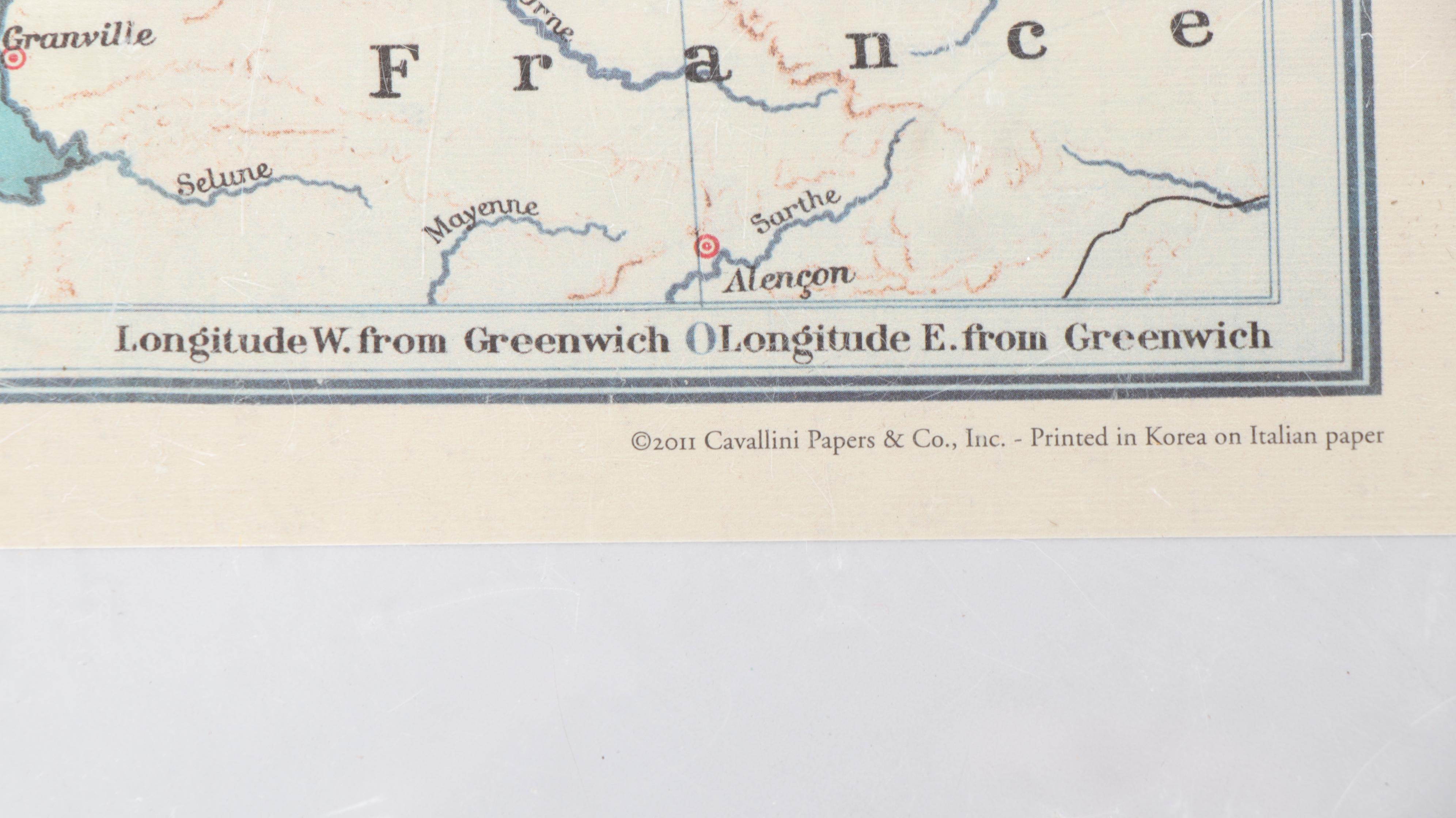 Cavallini Papers & Co. Reproduction France and British Isles Poster Maps