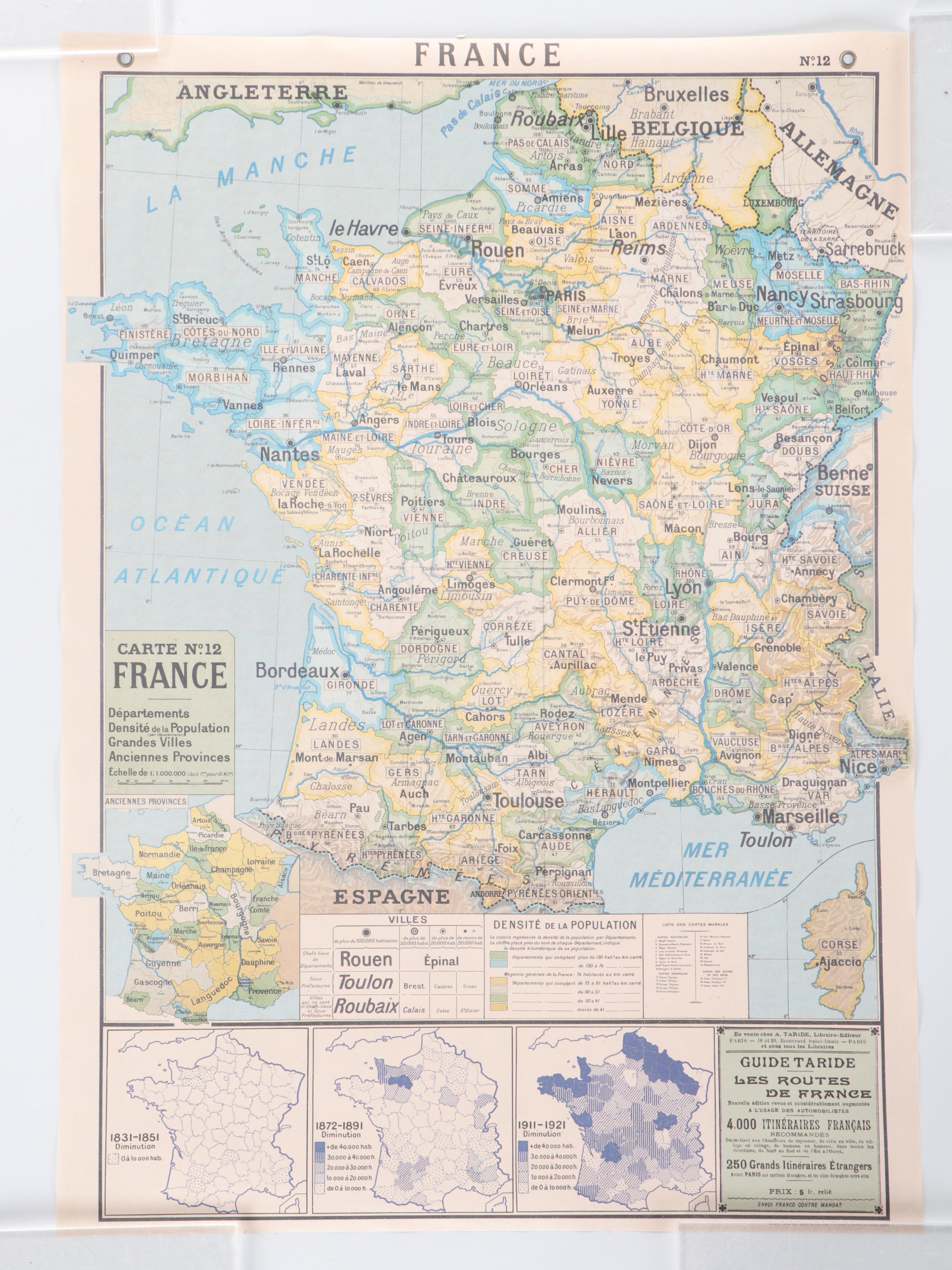 Cavallini Papers & Co. Reproduction France and British Isles Poster Maps