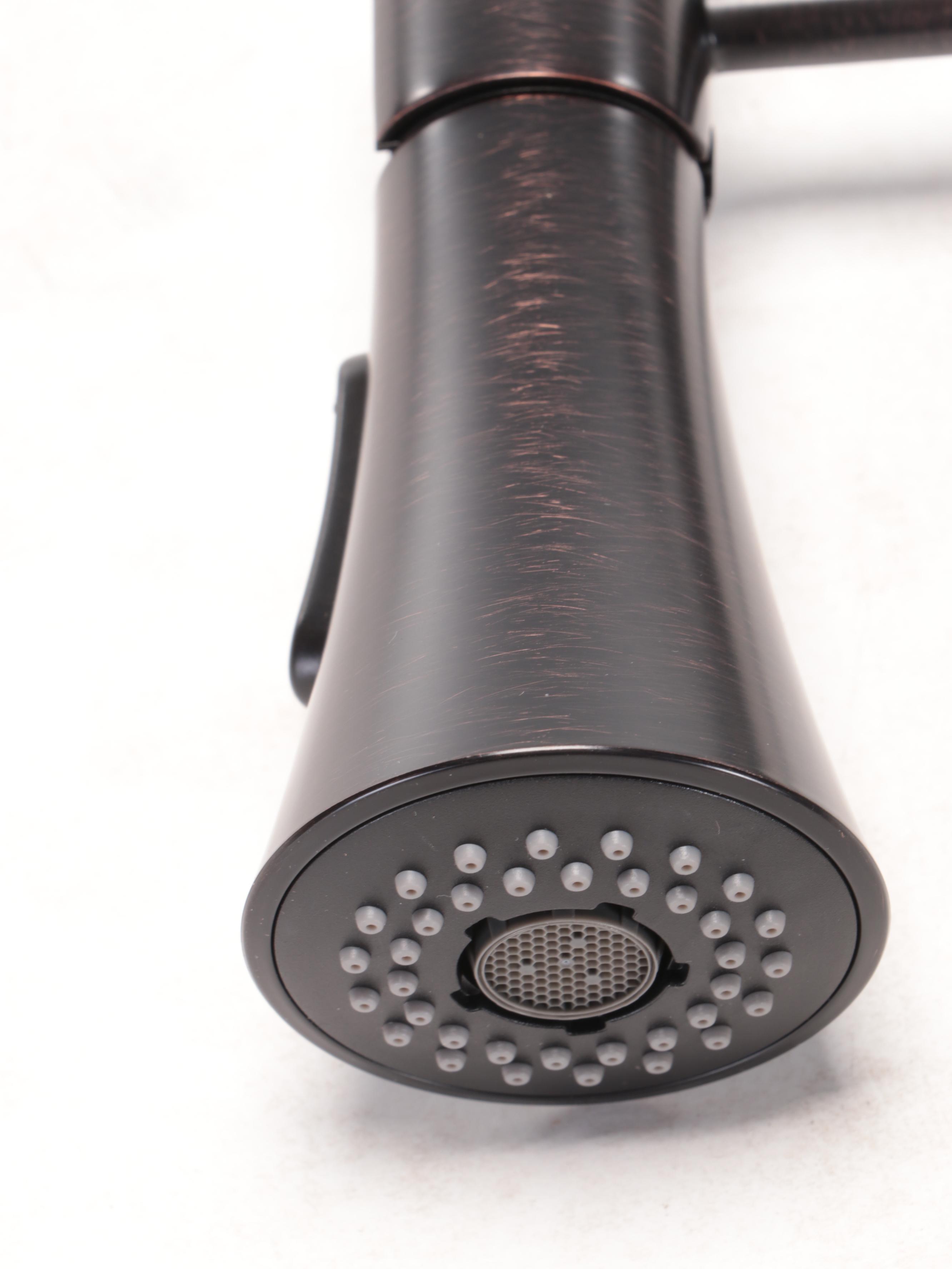 Antique Bronze Finish Pull-Down Kitchen Faucet with Spring Spout