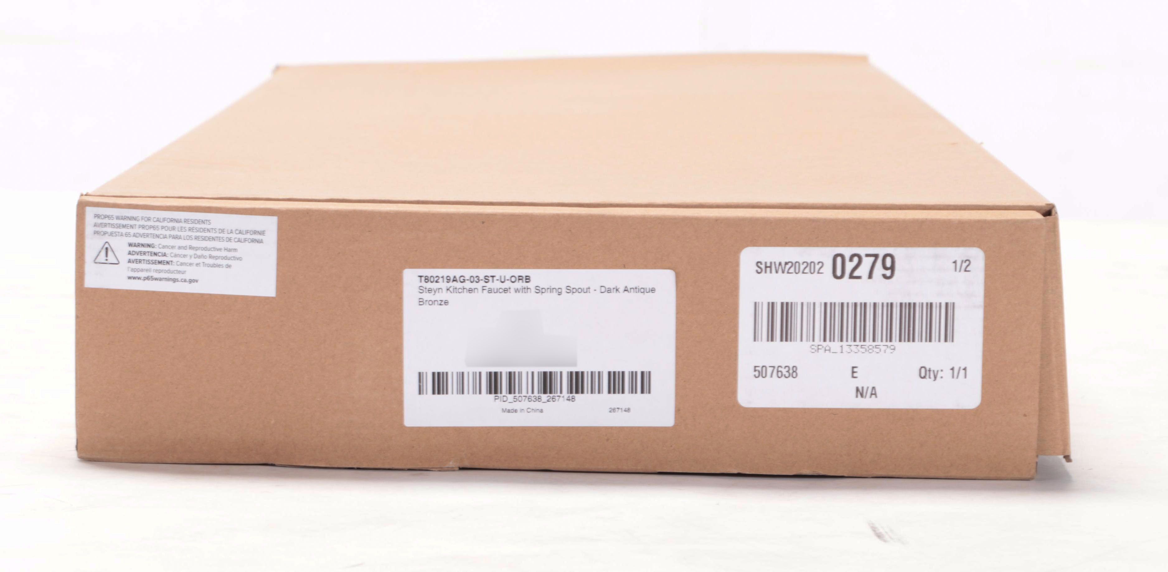 Antique Bronze Finish Pull-Down Kitchen Faucet with Spring Spout