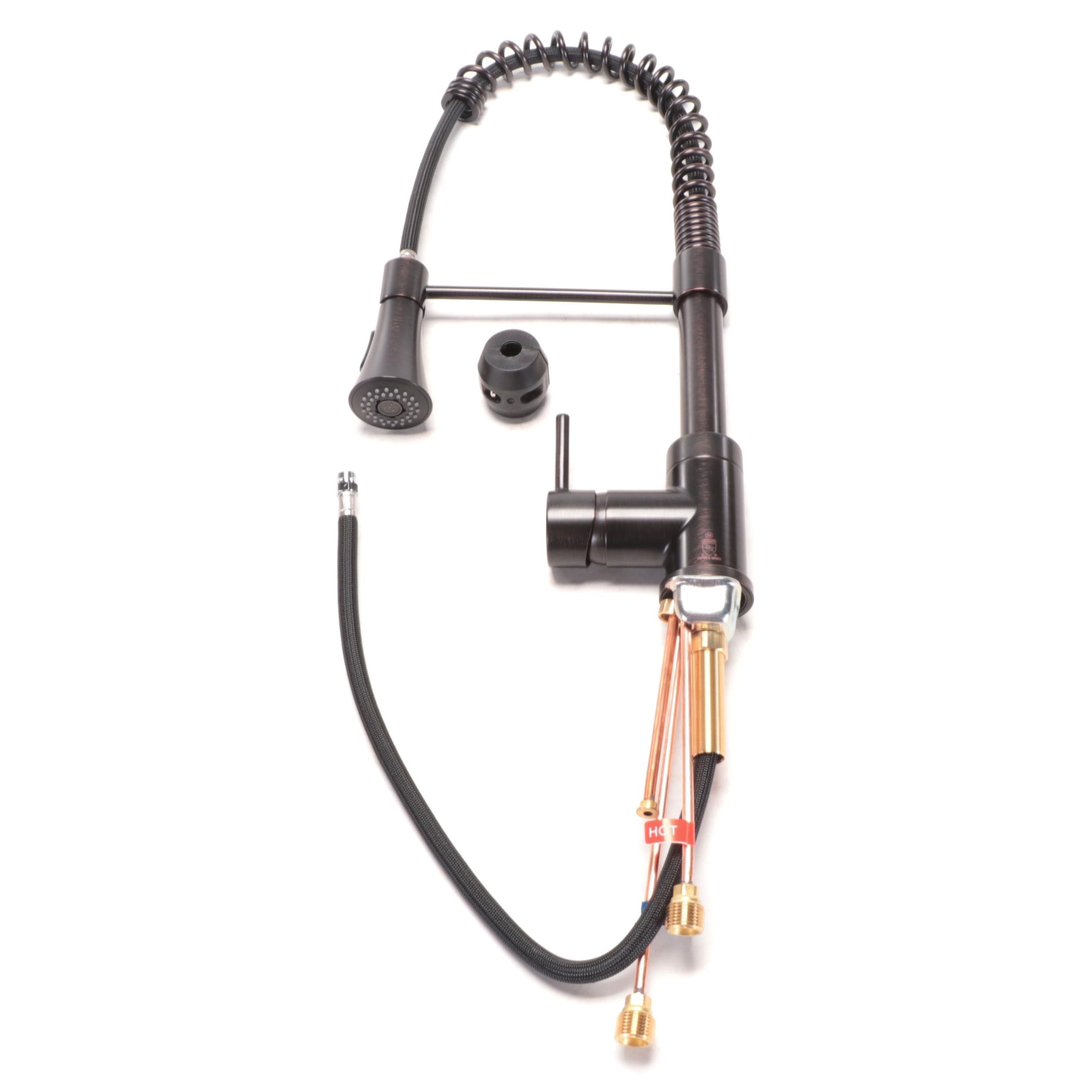 Antique Bronze Finish Pull-Down Kitchen Faucet with Spring Spout