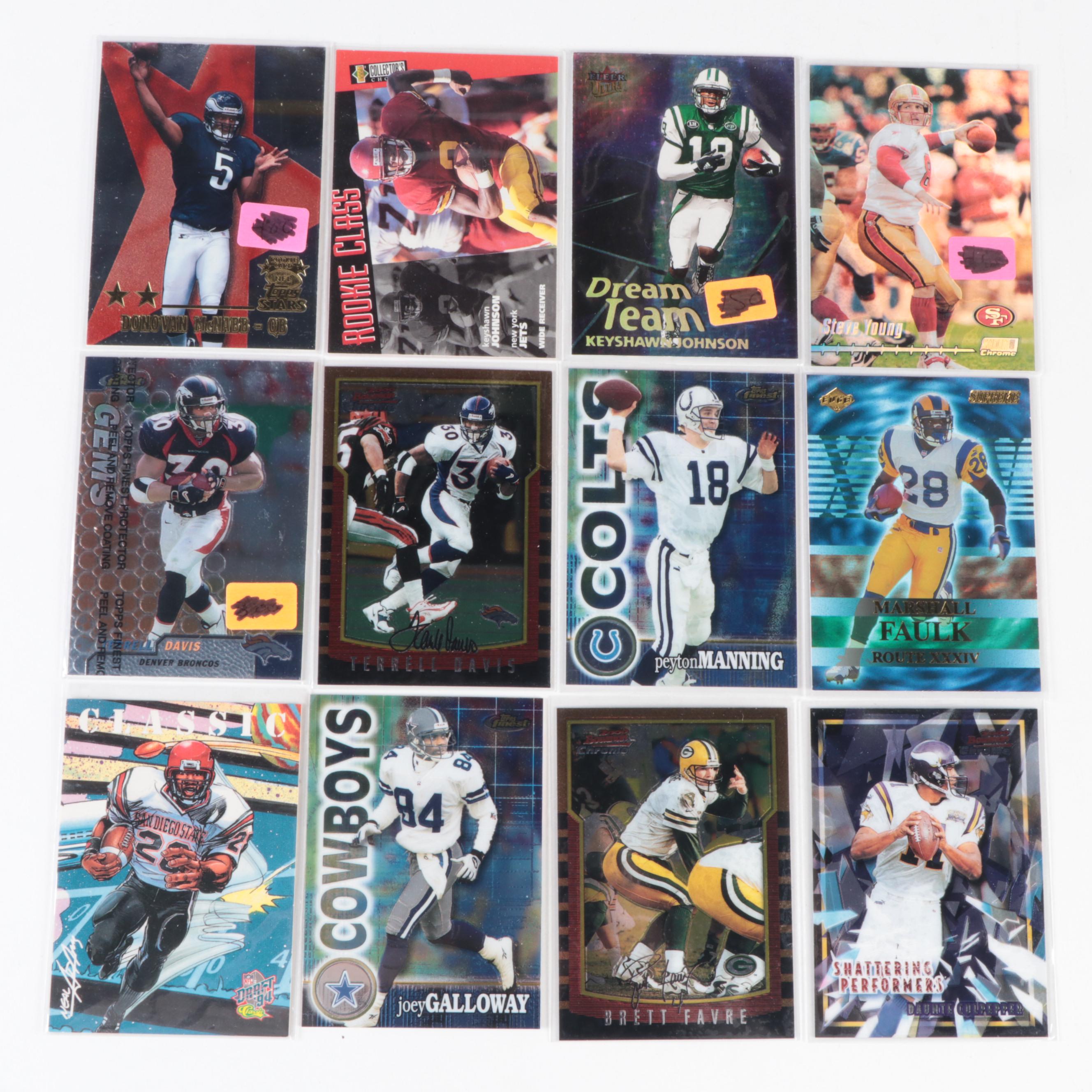 Topps, More Football Cards with Faulk, McNabb Rookies, Manning, 1990s–2010s