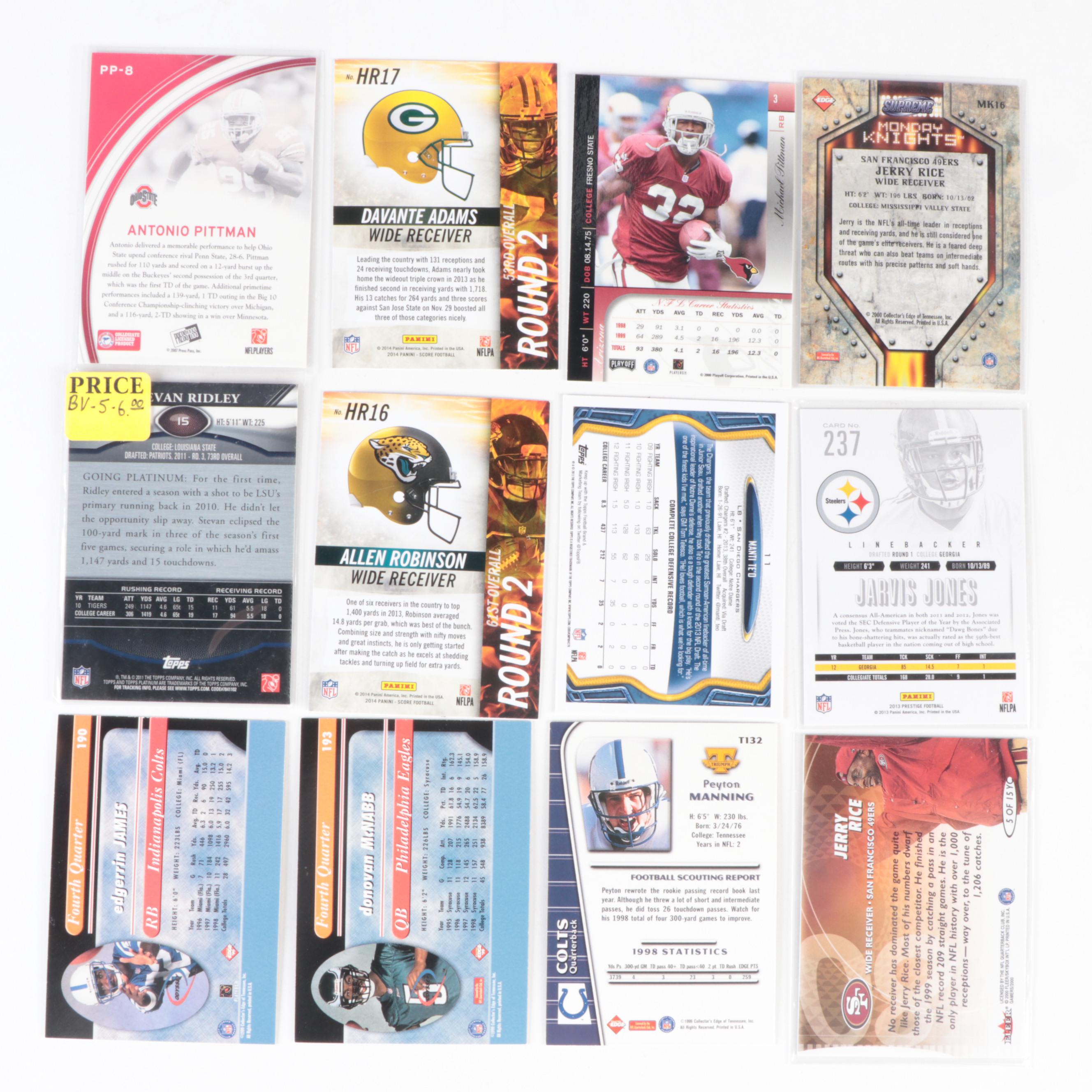 Topps, More Football Cards with Faulk, McNabb Rookies, Manning, 1990s–2010s