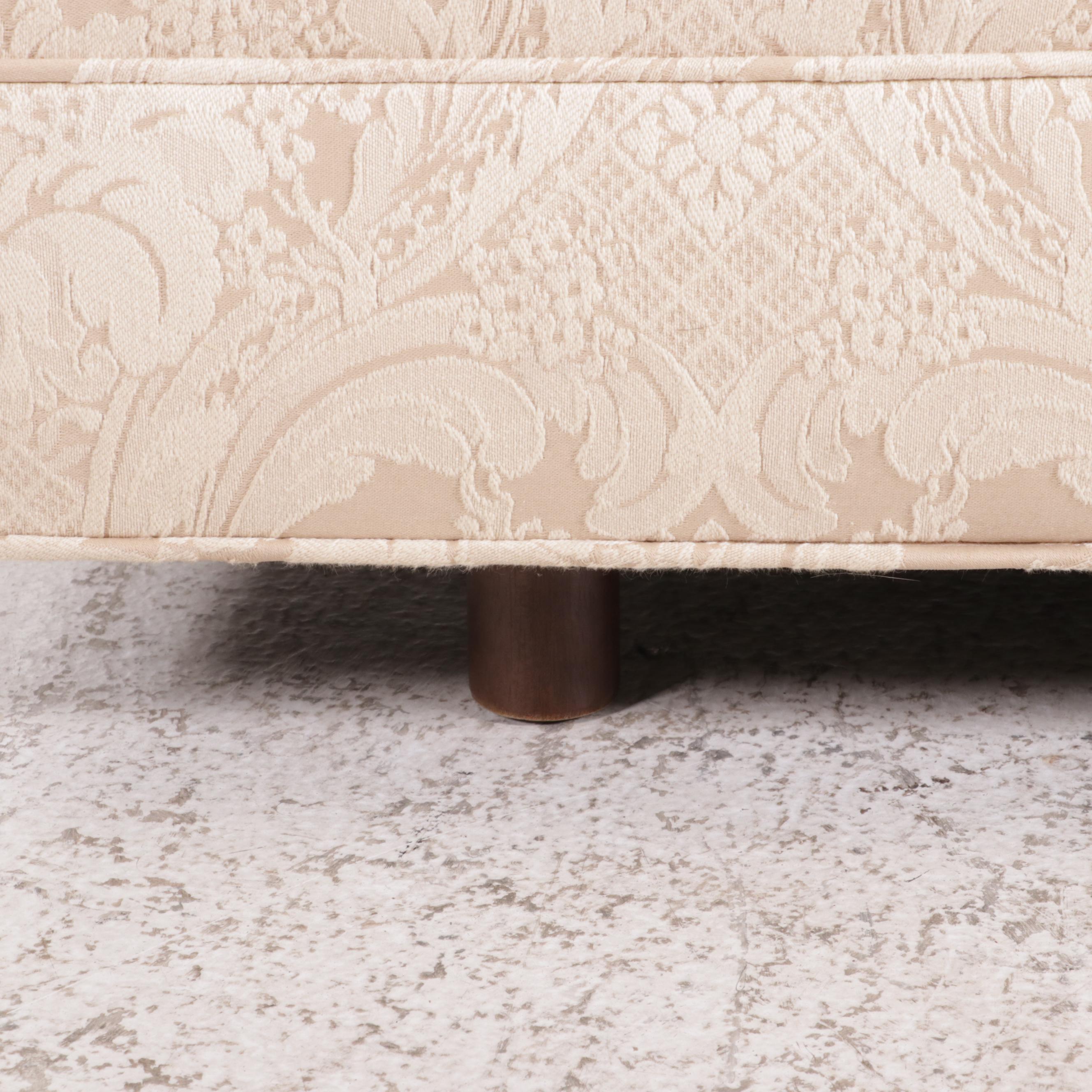 Curved Back Button Tufted Upholstered Sofa, Mid to Late 20th Century