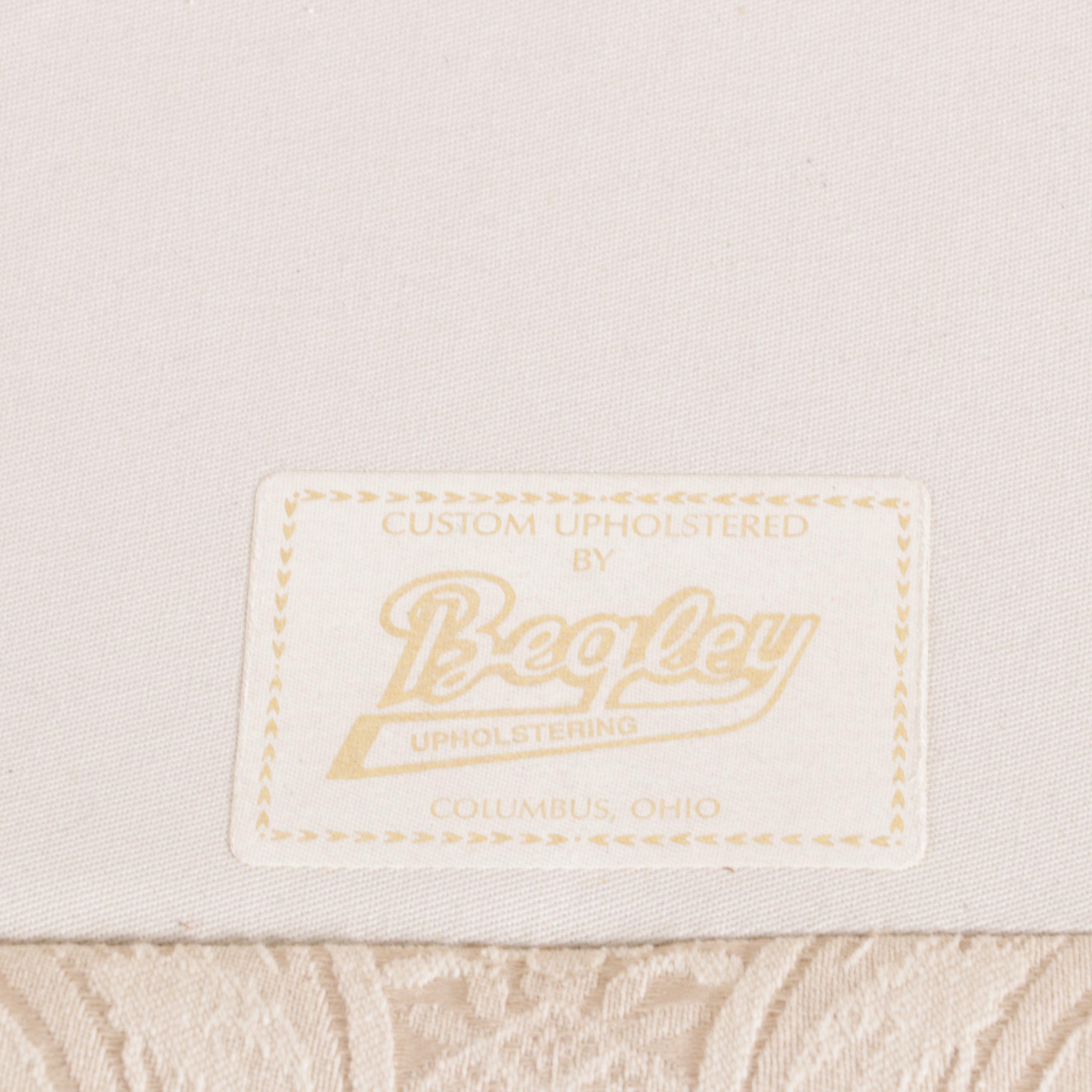 Curved Back Button Tufted Upholstered Sofa, Mid to Late 20th Century