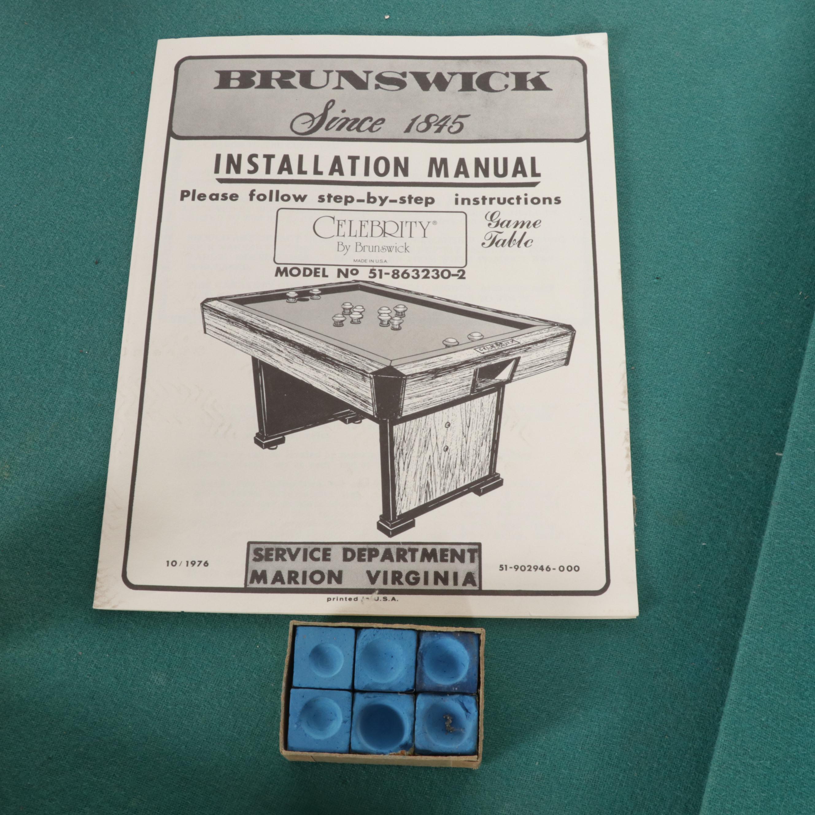 Celebrity by Brunswick Bumper Pool Table and Accessories