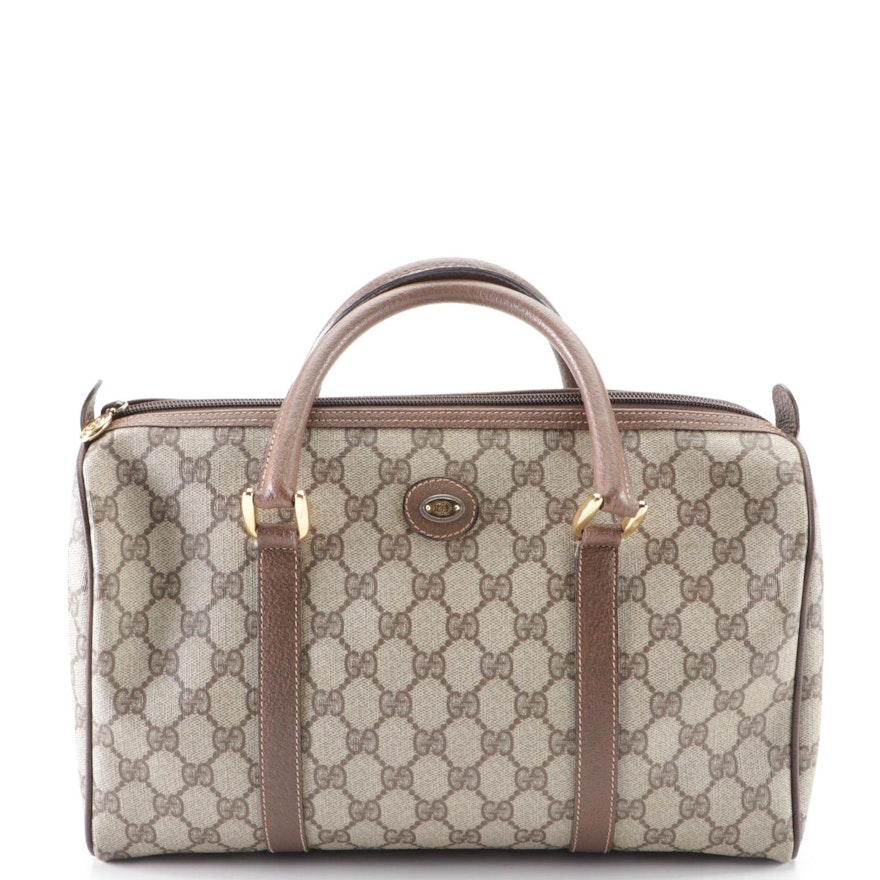Gucci GG Supreme Canvas and Leather Handbag