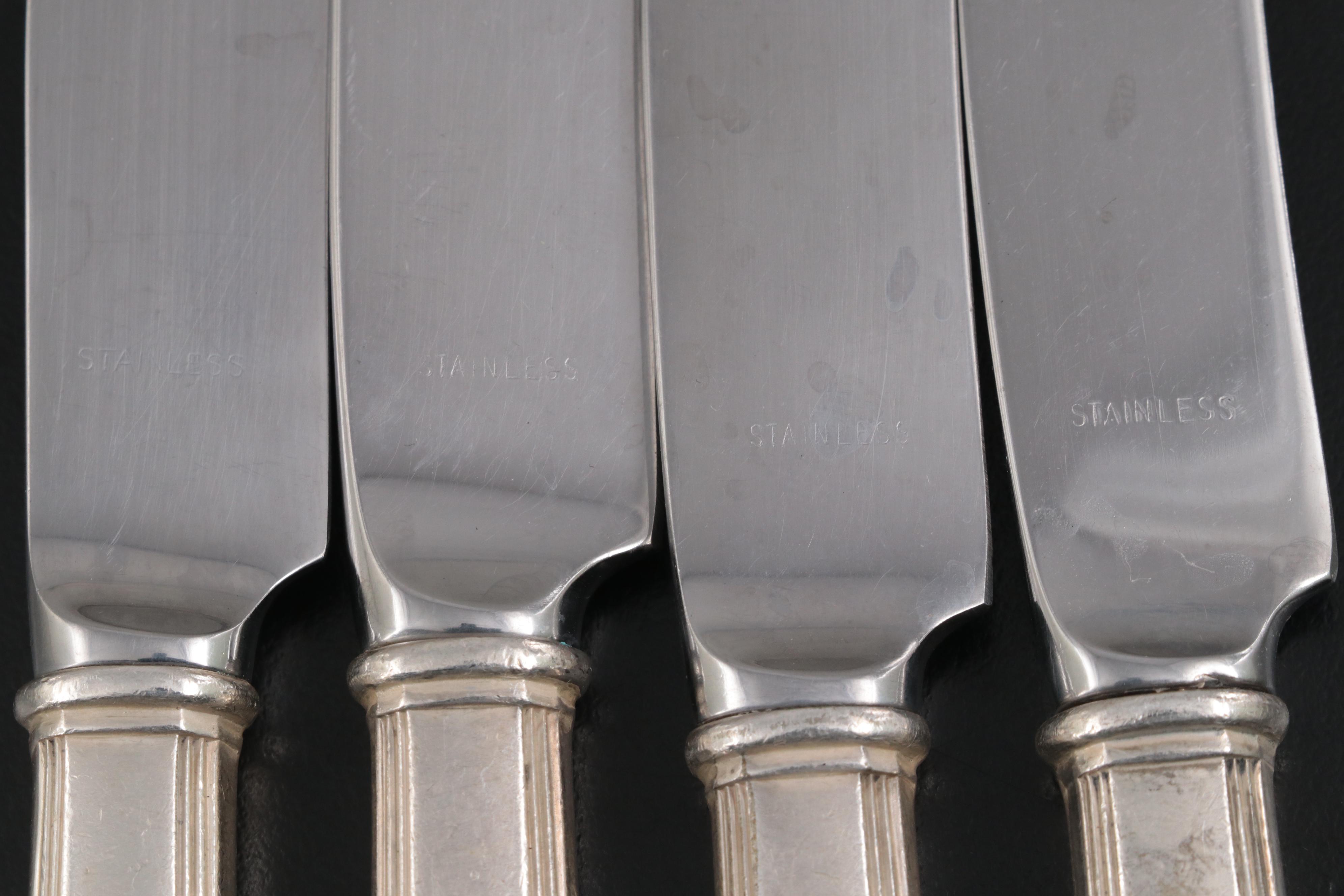 Gorham "Cavalier" Silver Plate Flatware Set For Twelve with Presentation Case