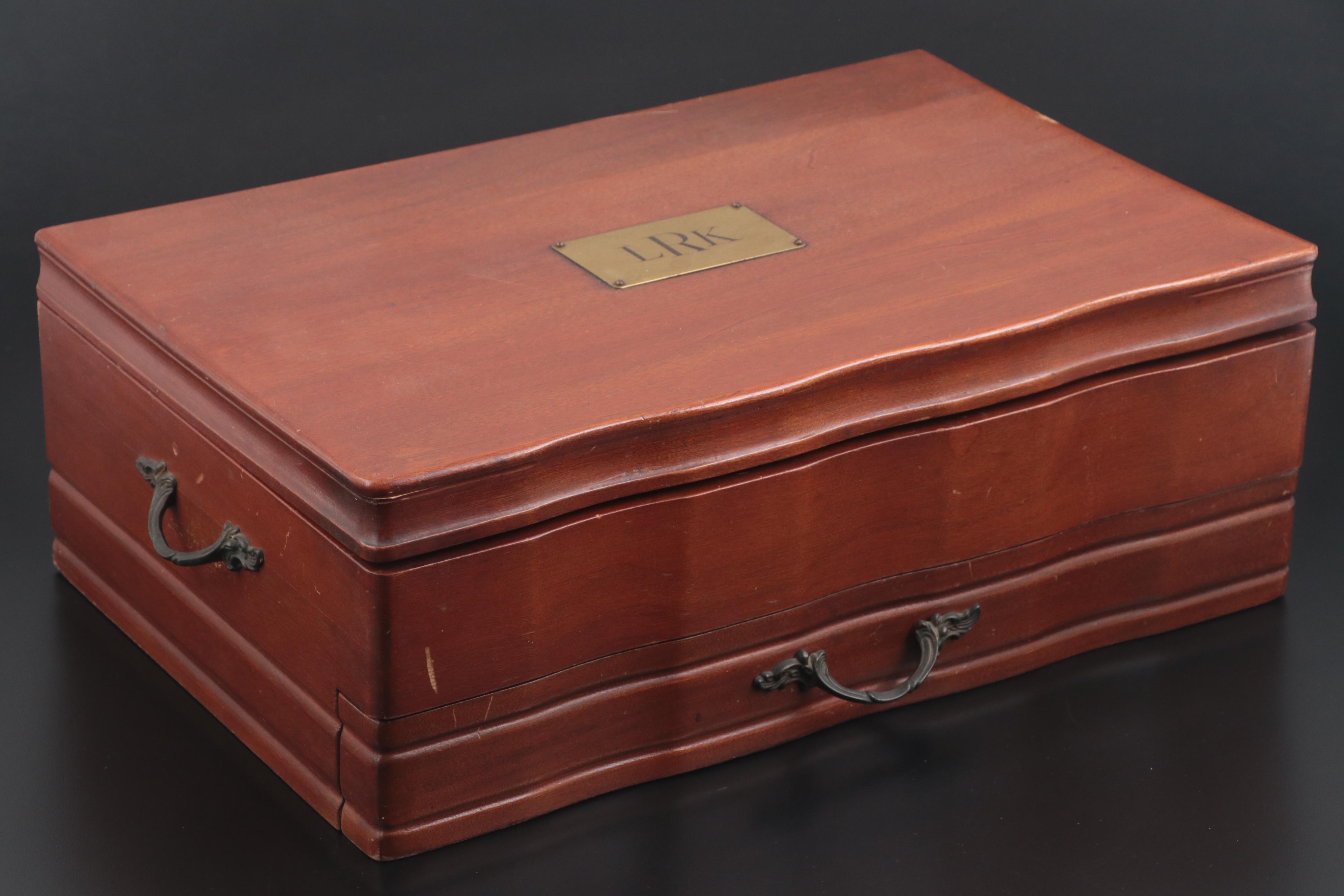 Gorham "Cavalier" Silver Plate Flatware Set For Twelve with Presentation Case