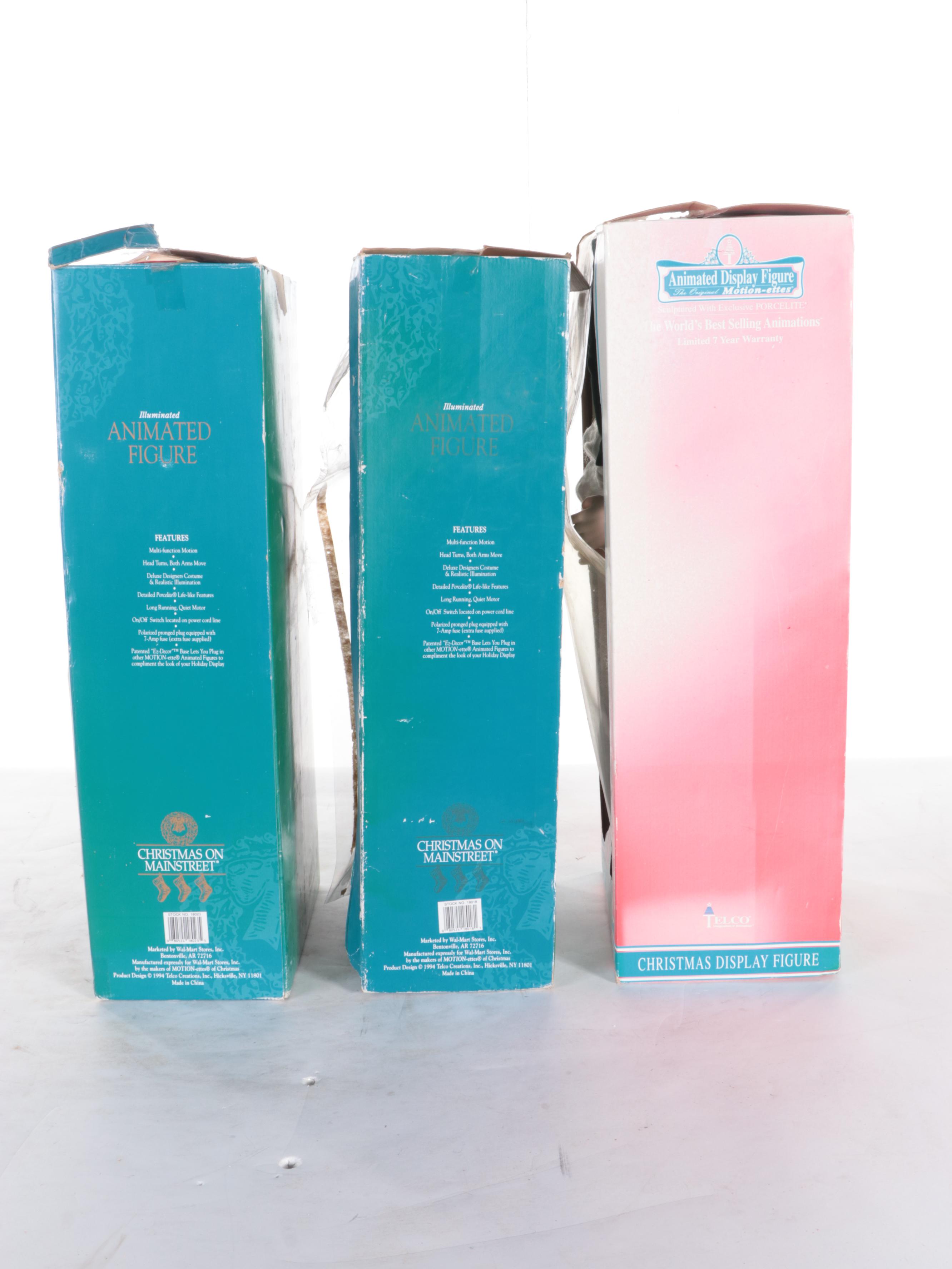 Telco Animated Display Figures Including Santa Claus, Late 20th Century