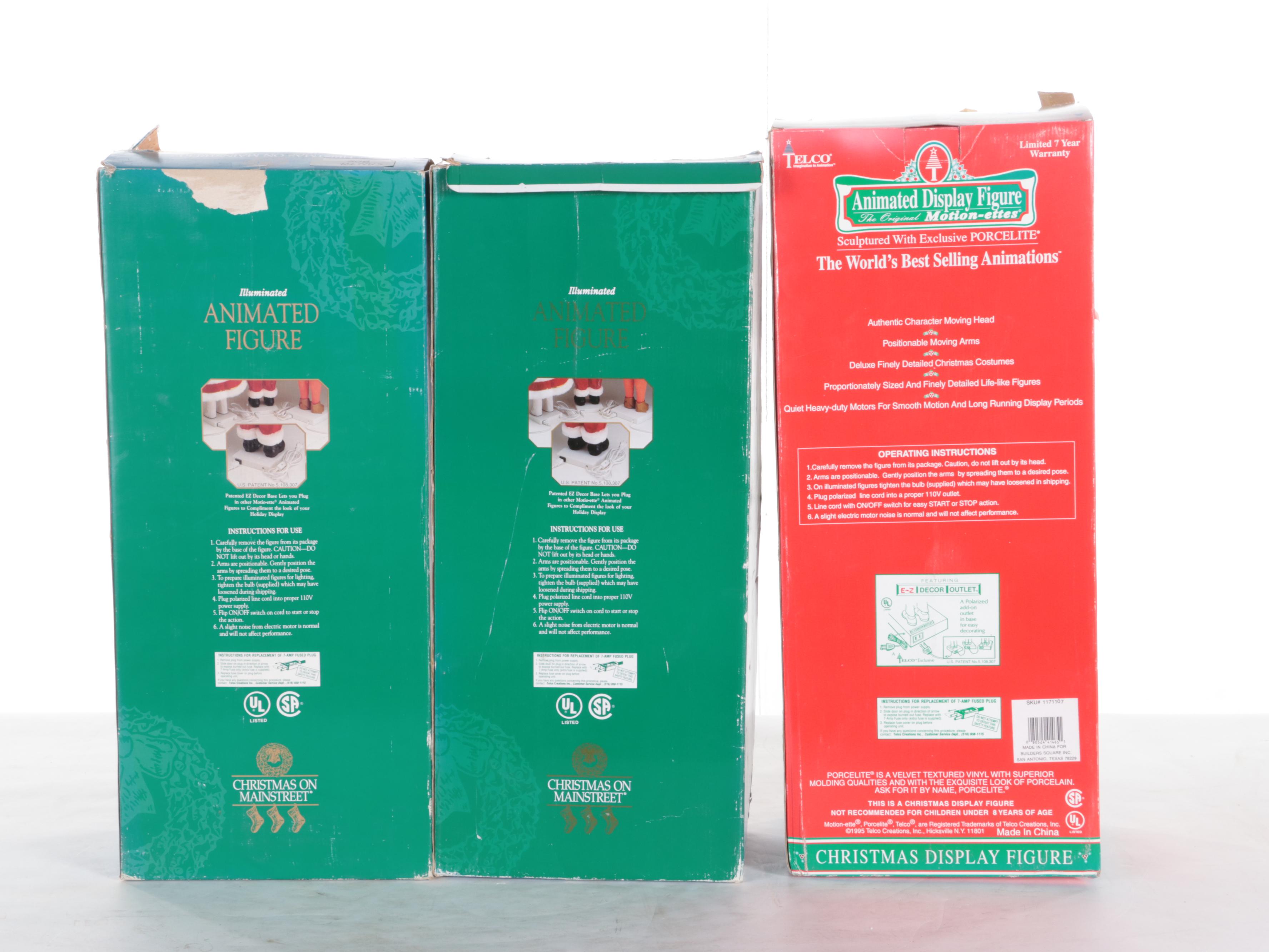 Telco Animated Display Figures Including Santa Claus, Late 20th Century