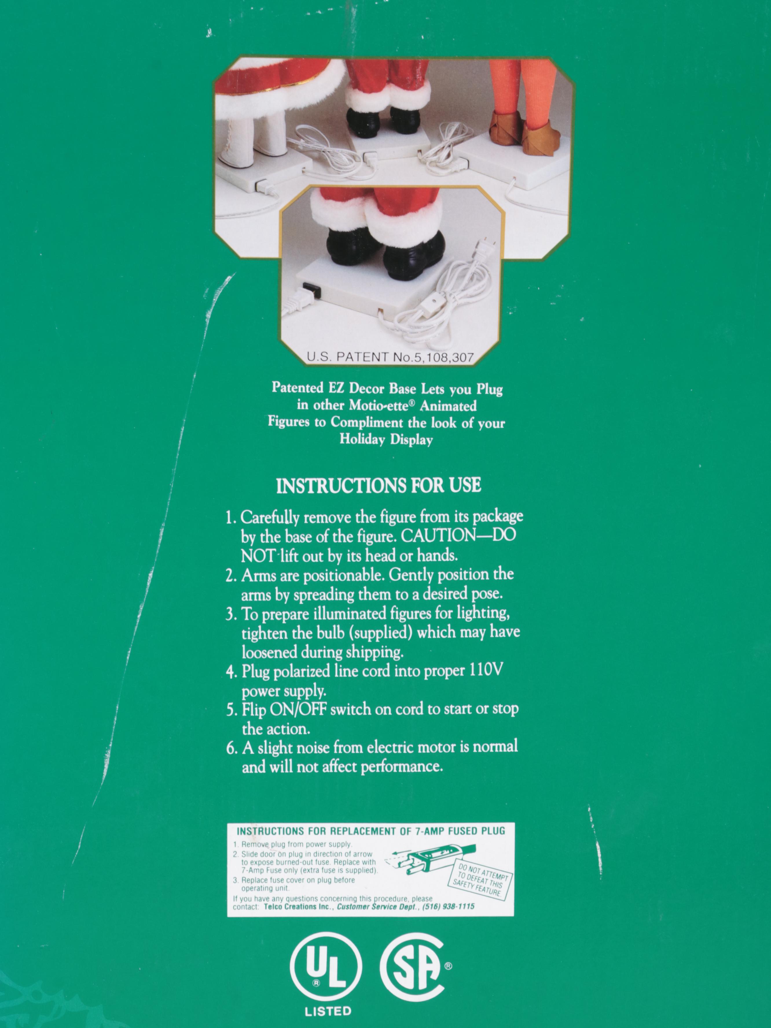 Telco Animated Display Figures Including Santa Claus, Late 20th Century