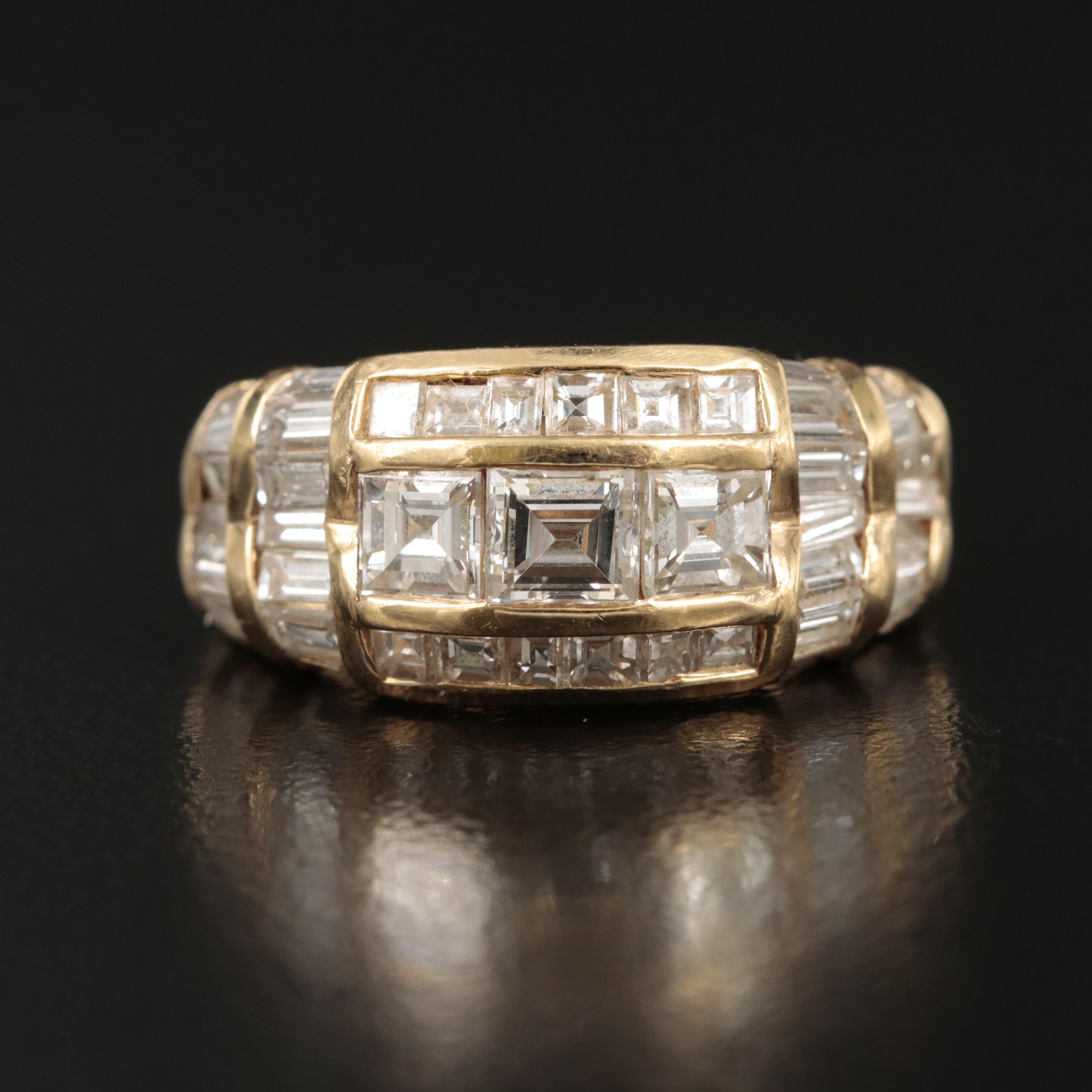 18K 2.05 CTW Diamond Multi-Row Ring