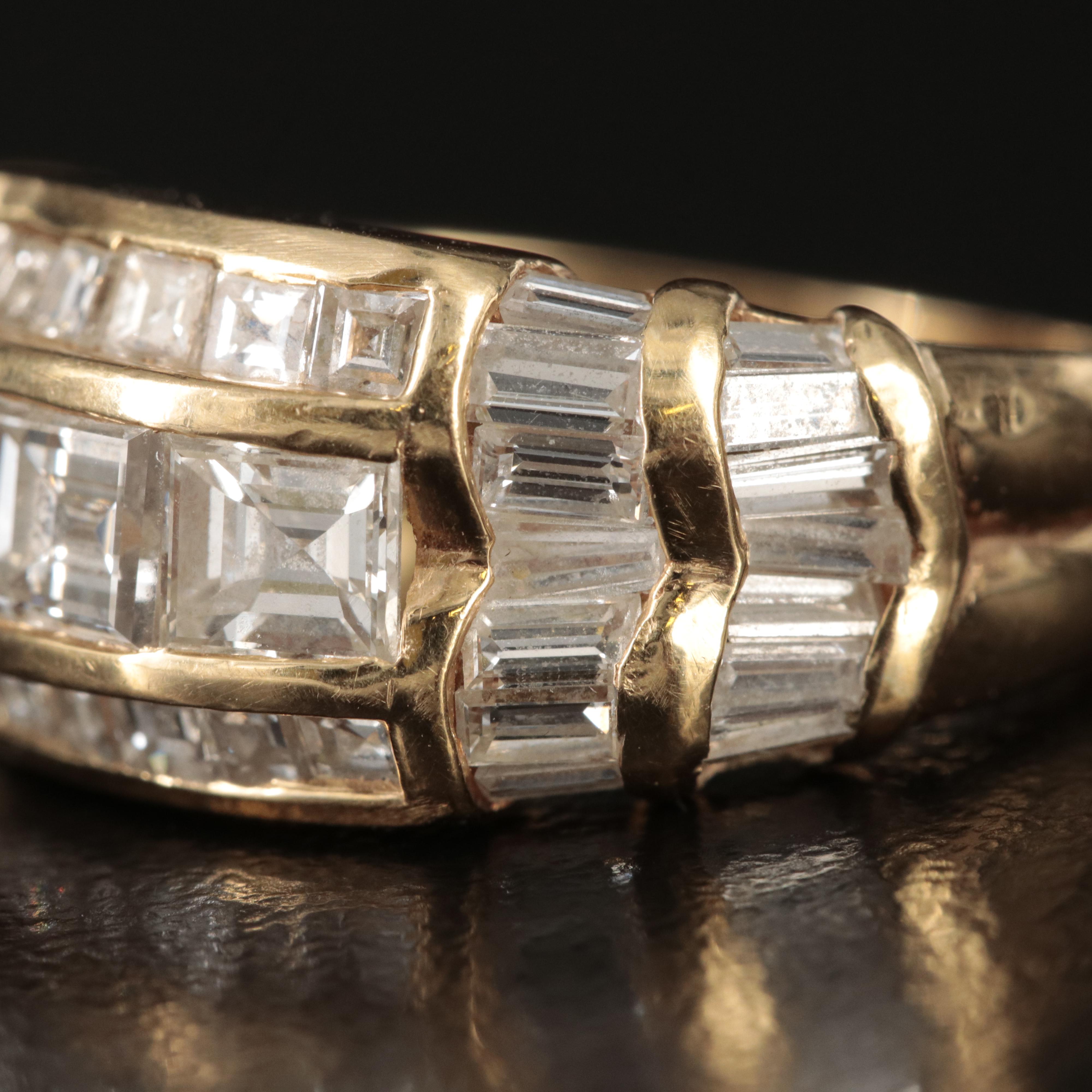 18K 2.05 CTW Diamond Multi-Row Ring