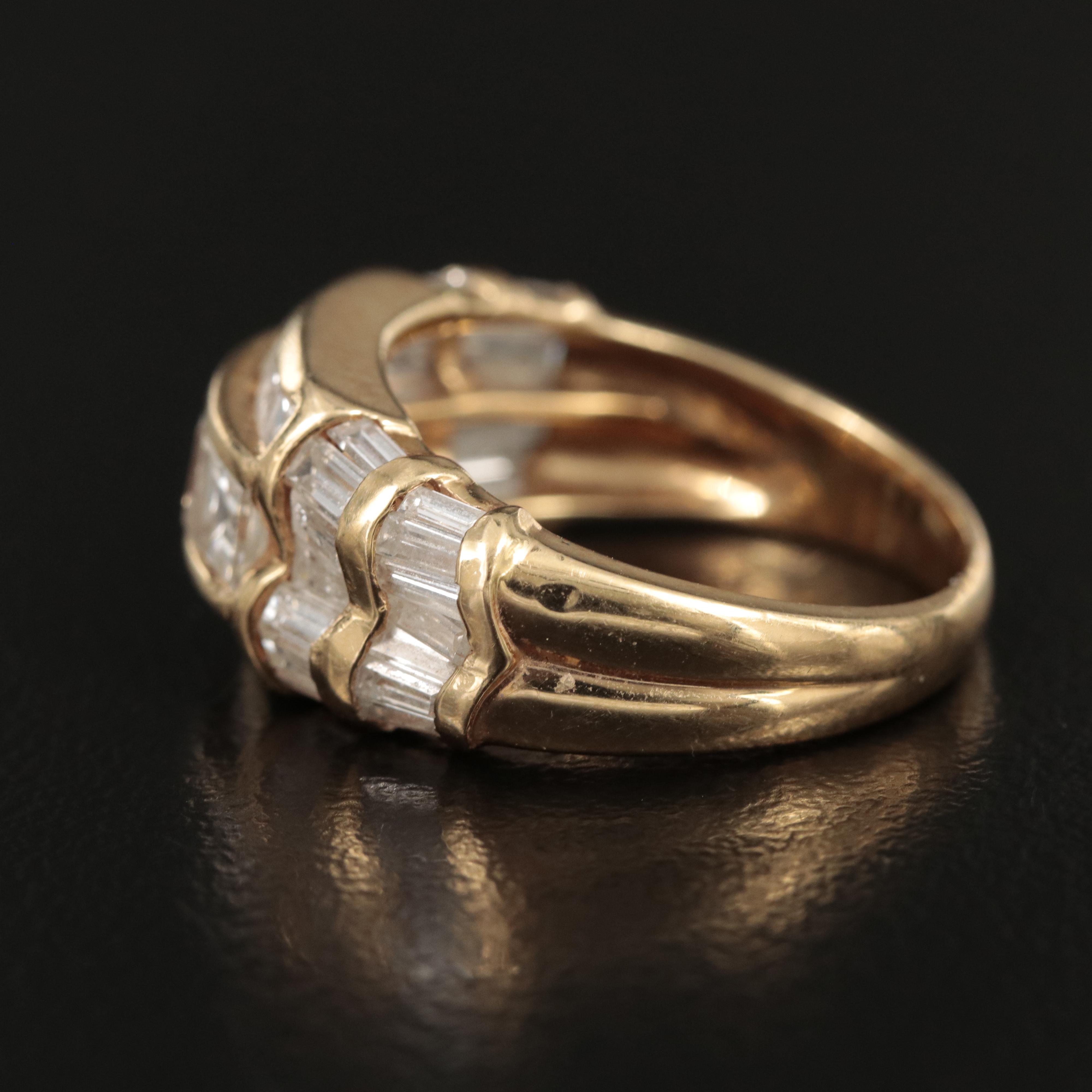 18K 2.05 CTW Diamond Multi-Row Ring