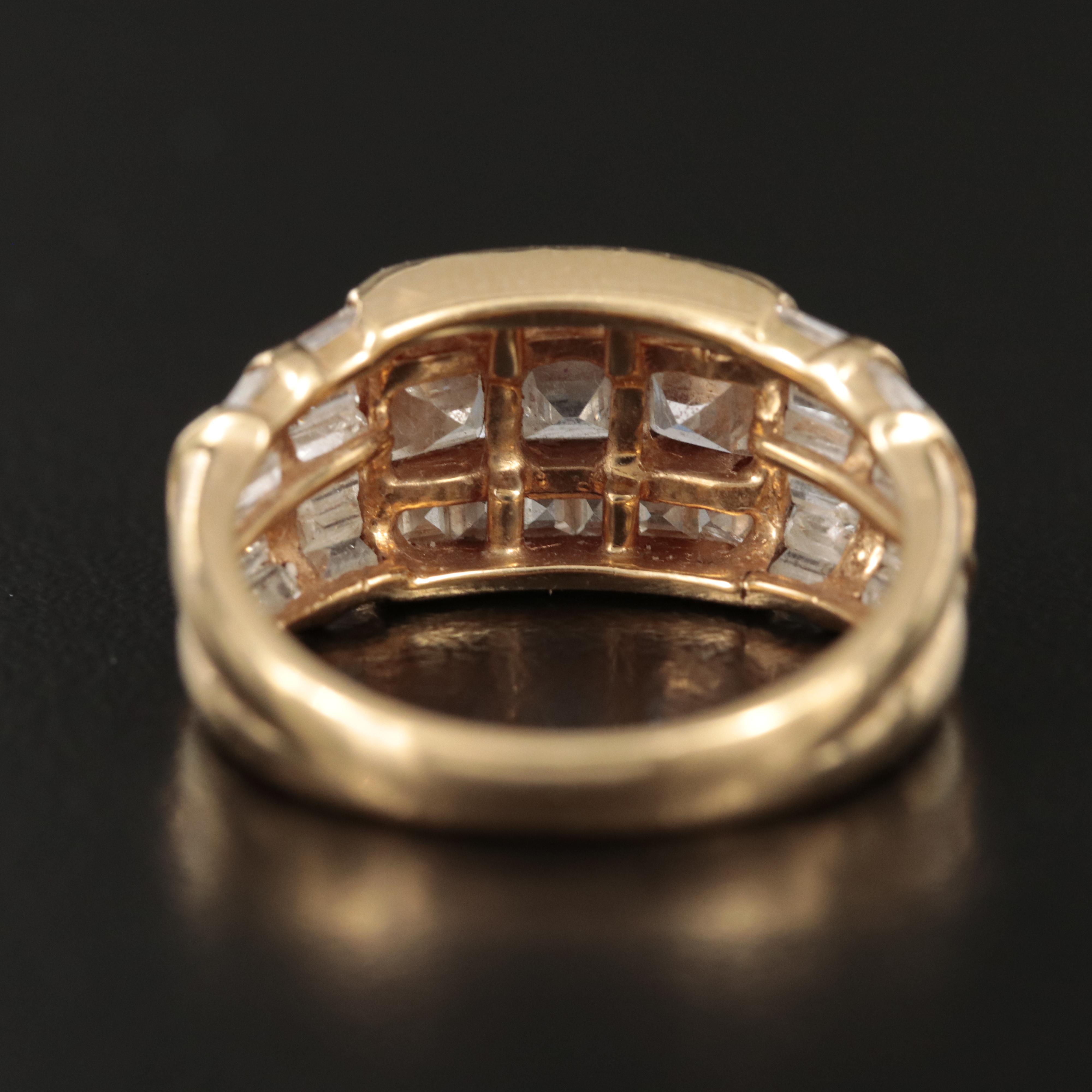 18K 2.05 CTW Diamond Multi-Row Ring