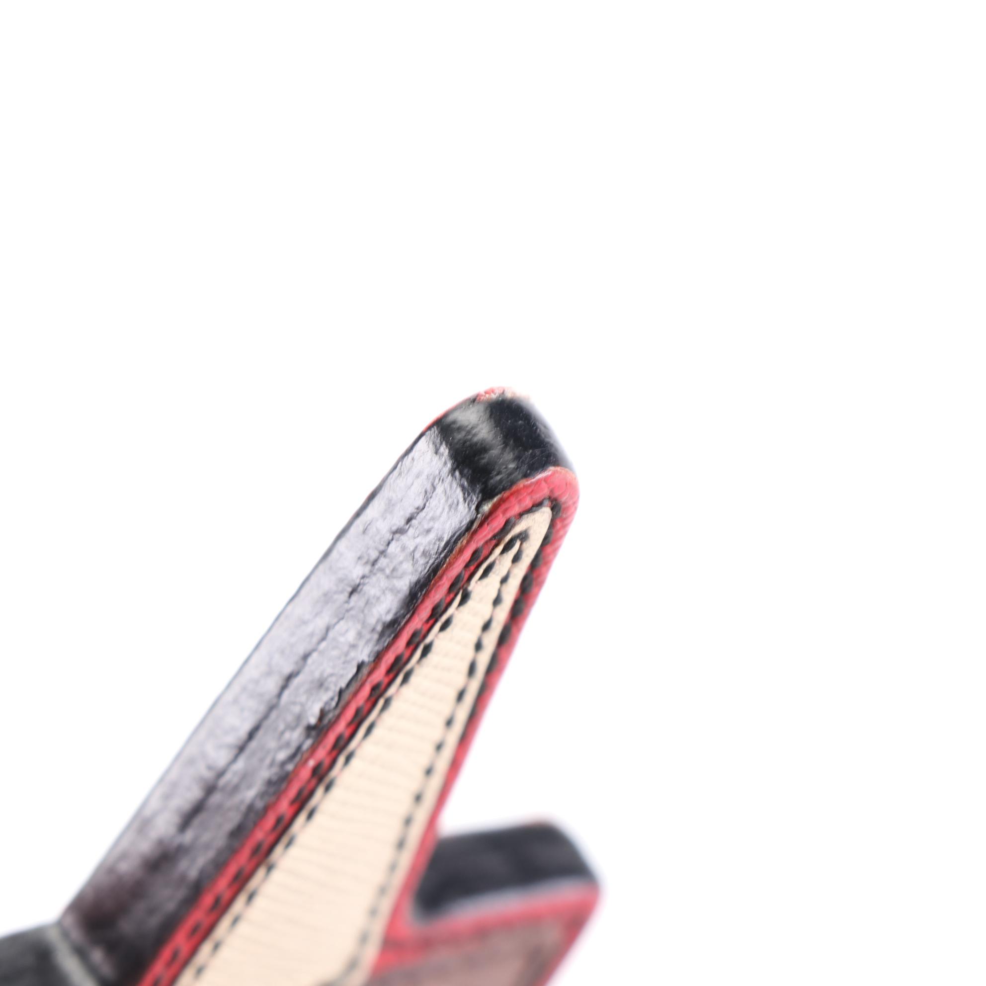 Prada Airplane Bag Charm/Key Ring in Tricolor Saffiano Leather