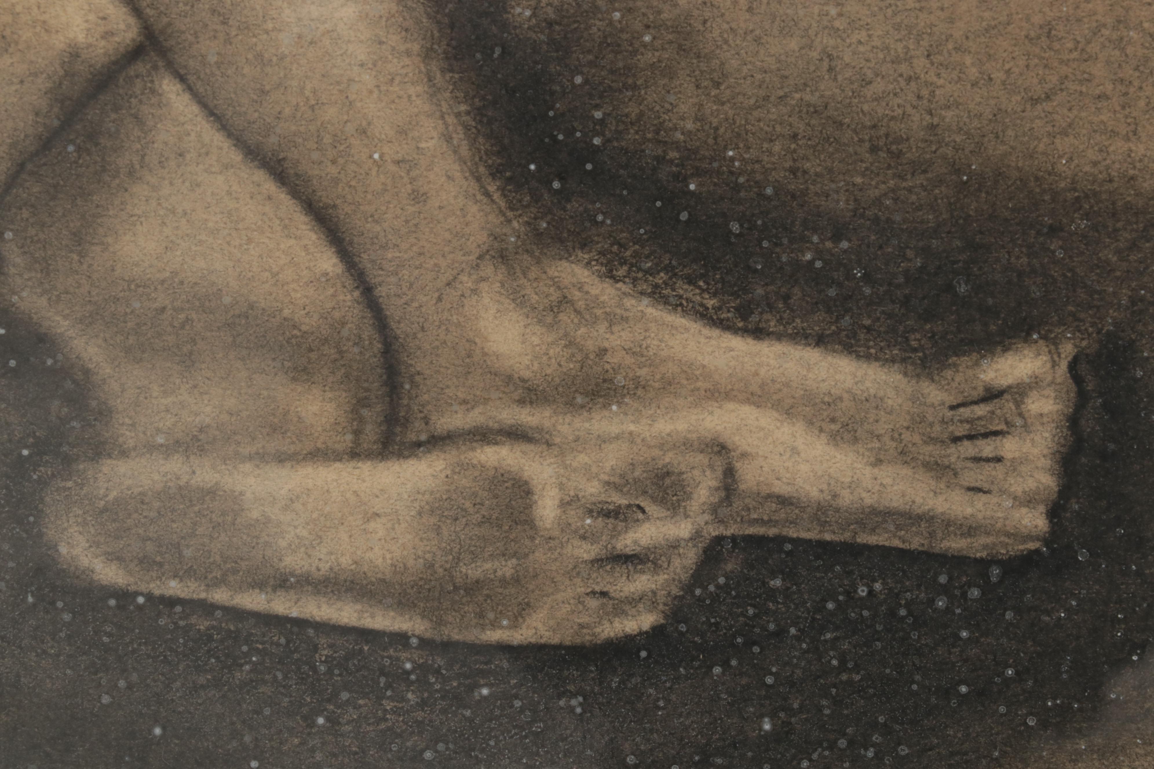 Timothy Gerrity Charcoal Drawings of Female Nude Studies, Mid-Late 20th Century