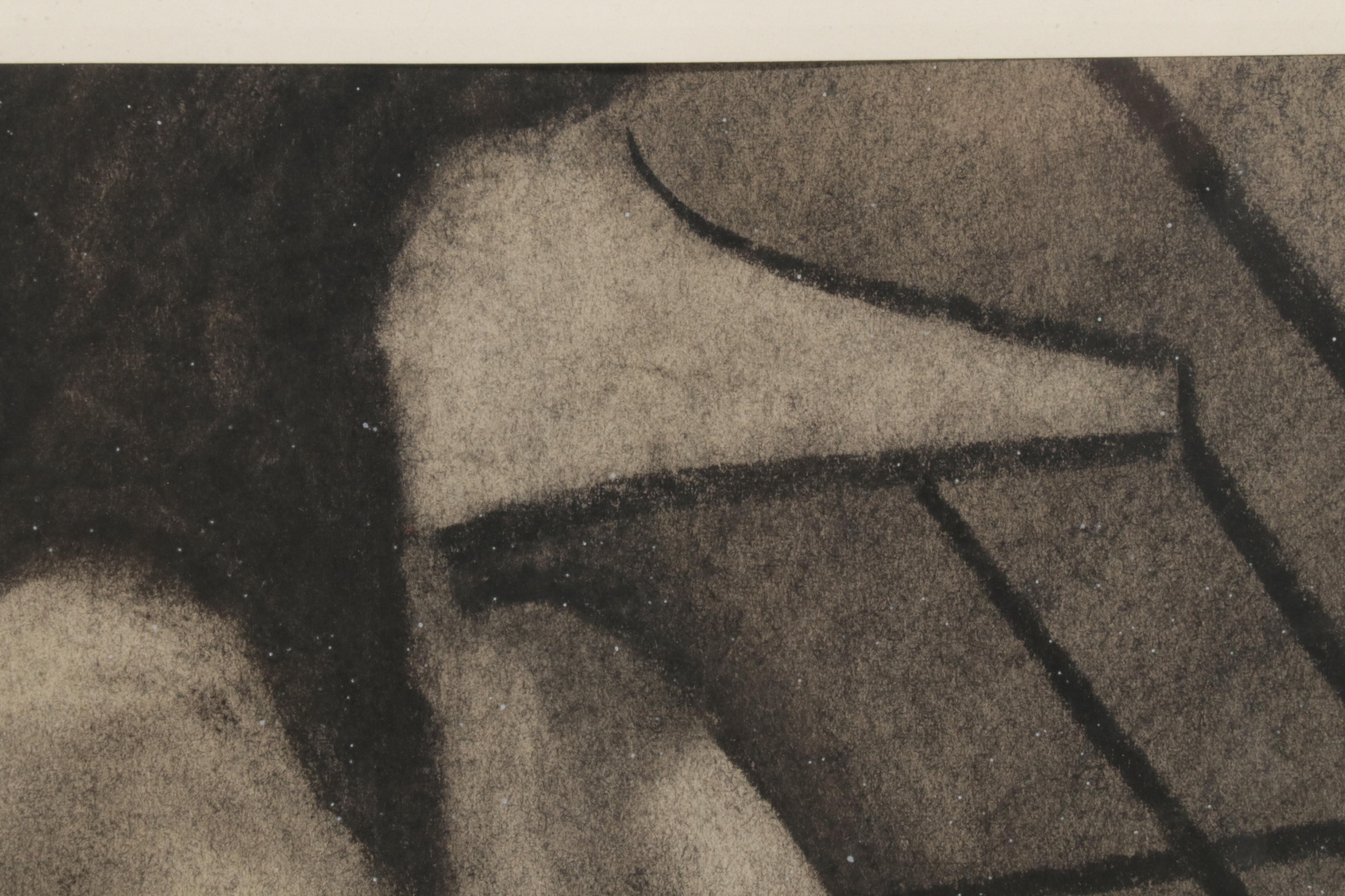 Timothy Gerrity Charcoal Drawings of Female Nude Studies, Mid-Late 20th Century