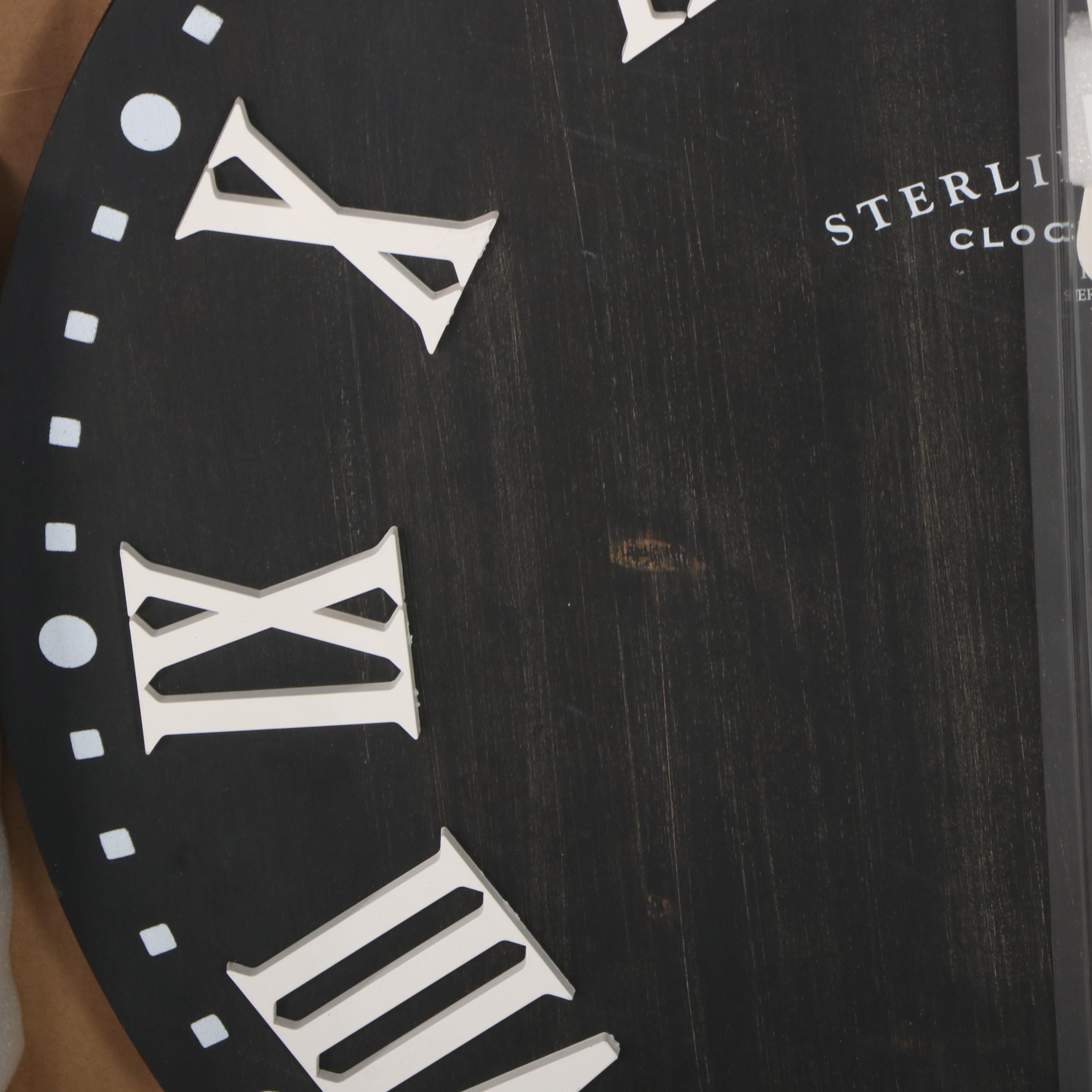 Sterling & Noble Large Wooden Wall Clock