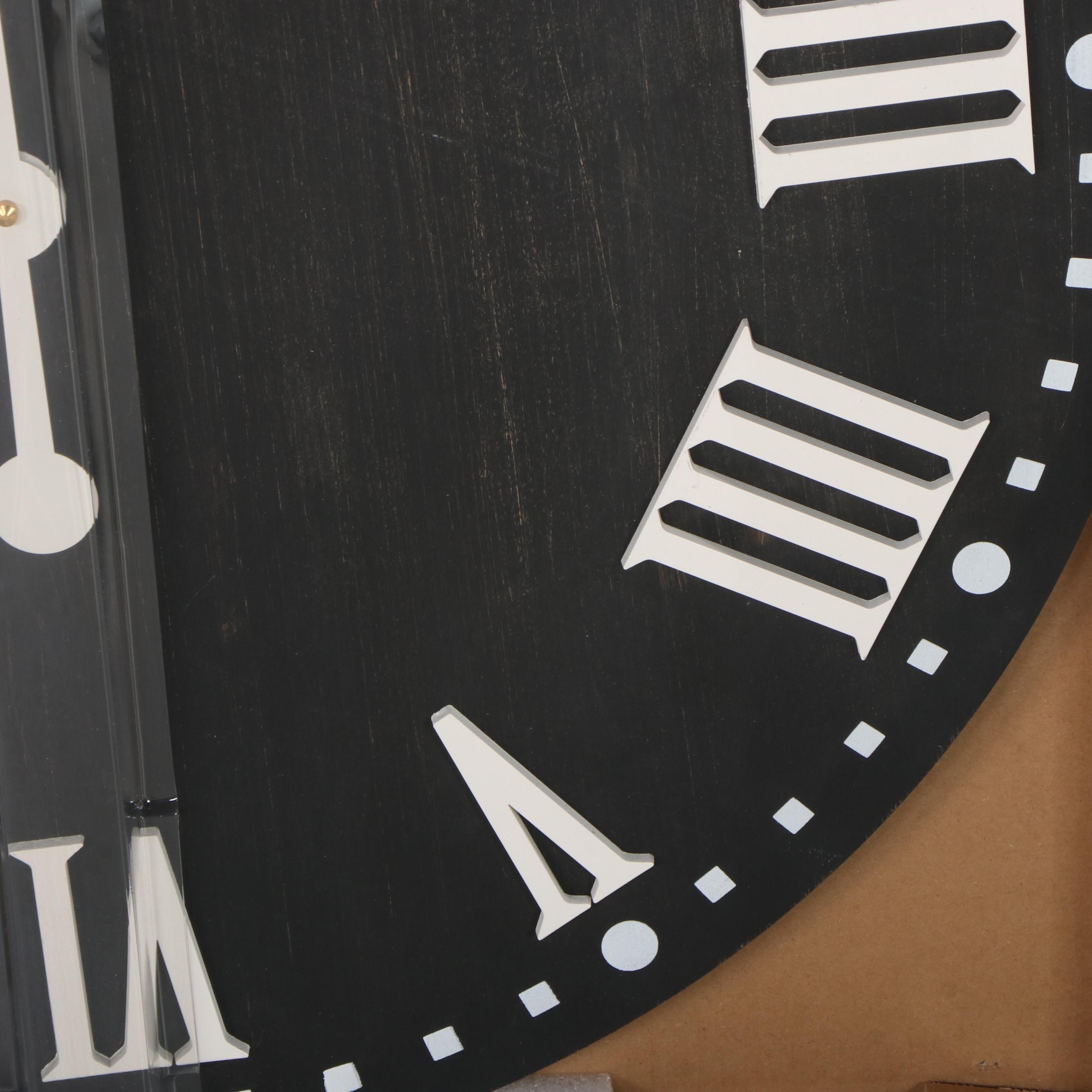 Sterling & Noble Large Wooden Wall Clock