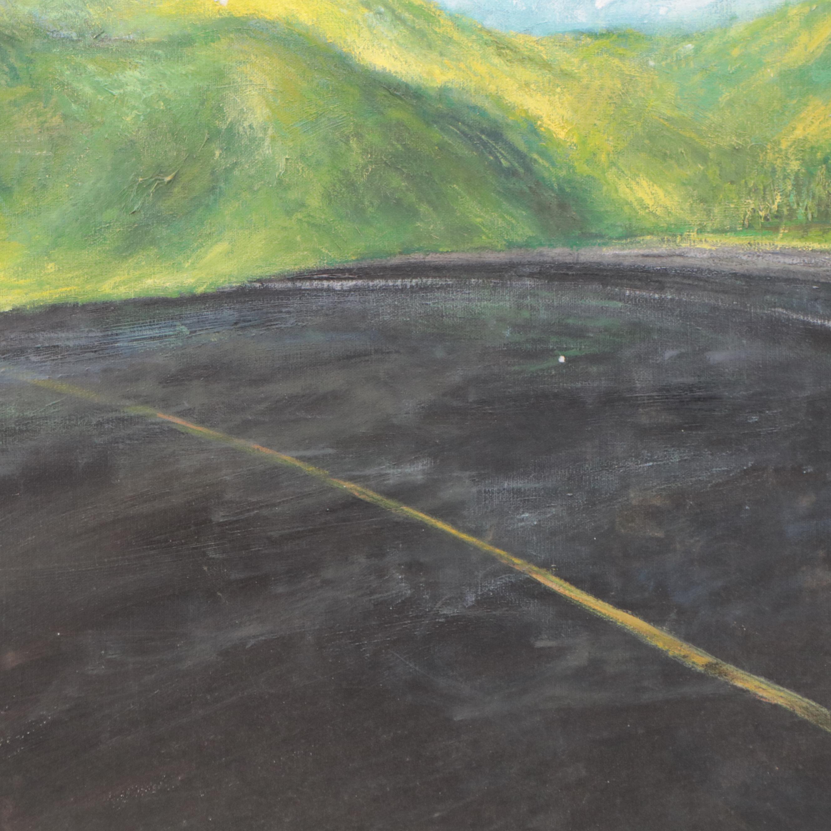 Isaac Monteiro Road Landscape Oil Painting, 1989
