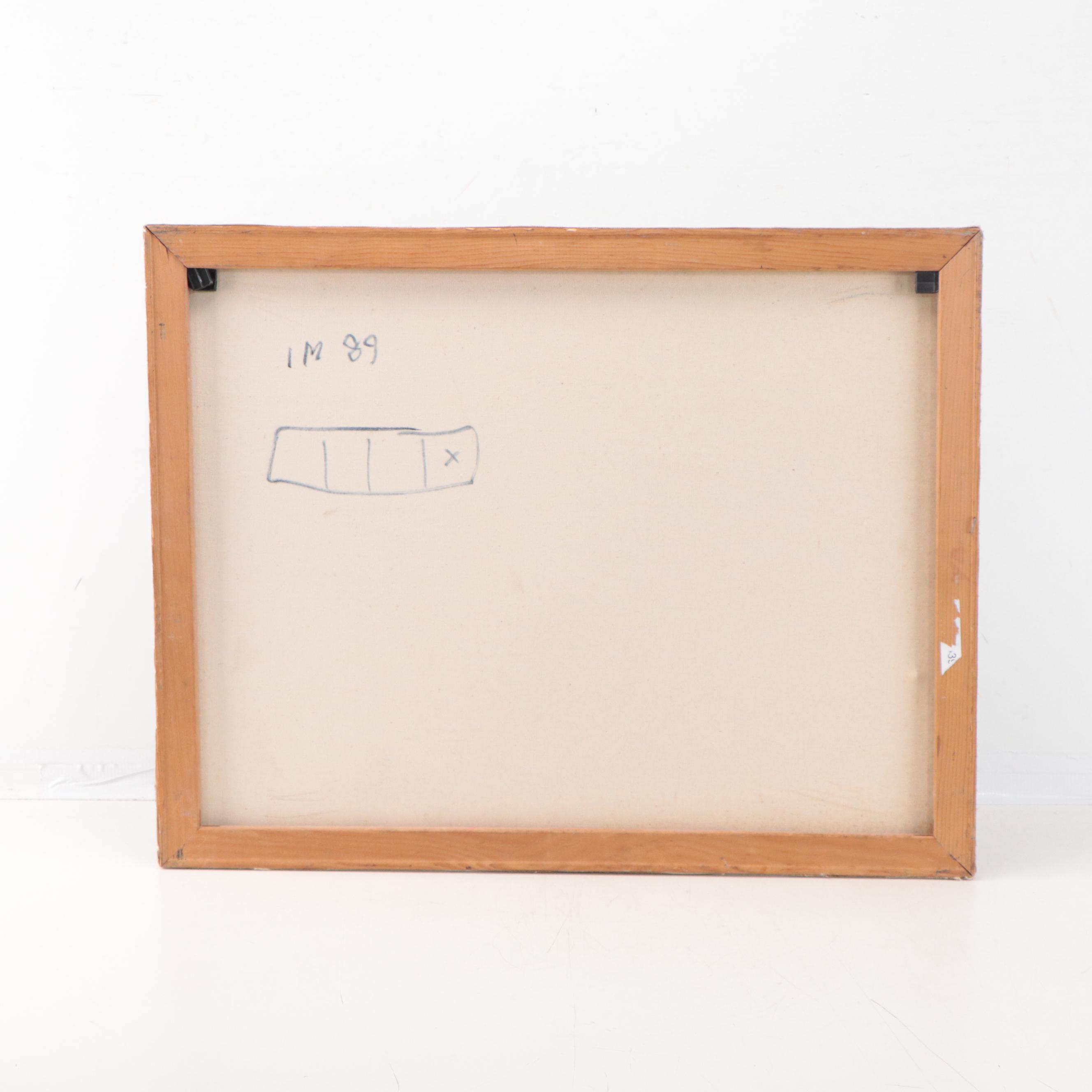 Isaac Monteiro Road Landscape Oil Painting, 1989