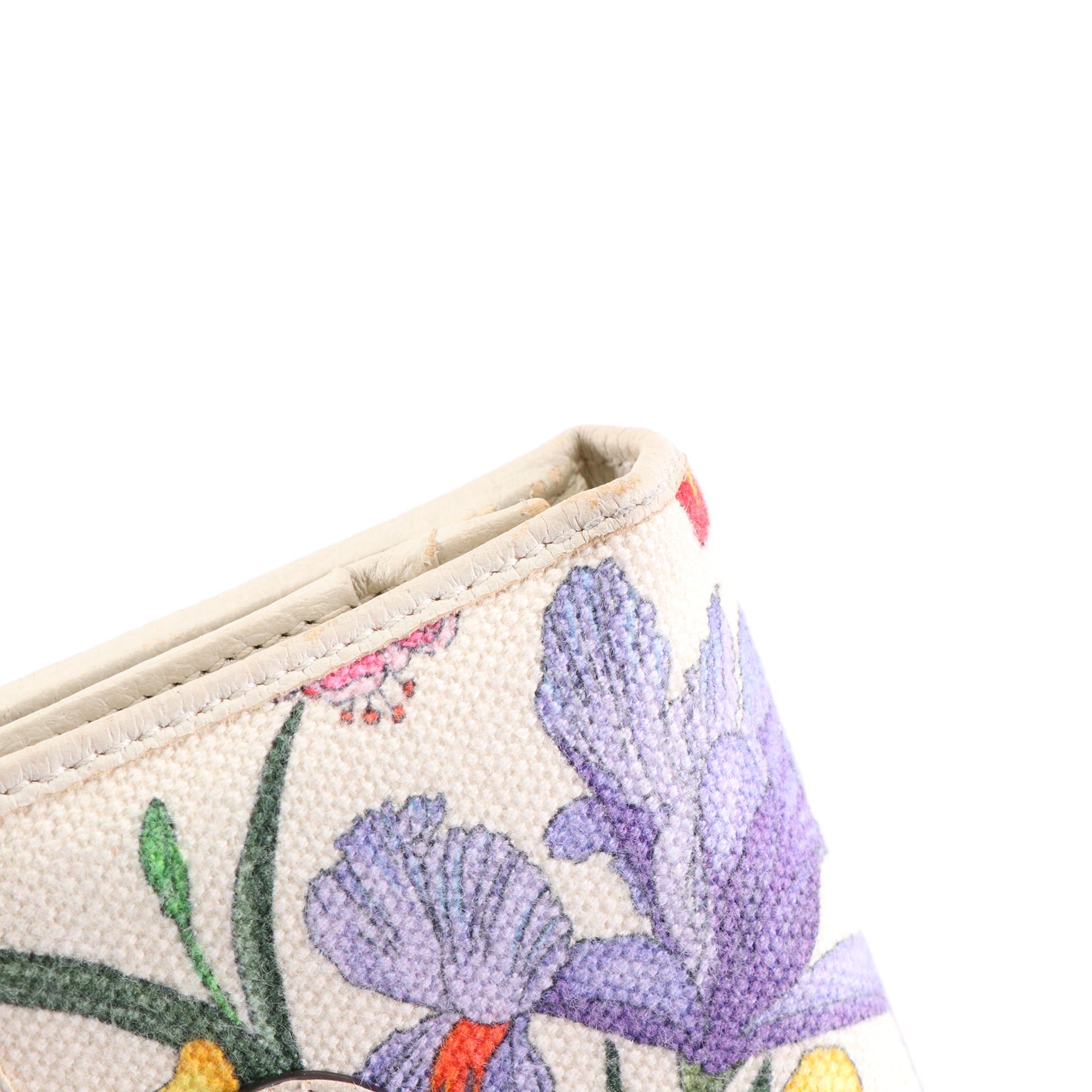 Gucci Limited Edition Marmont Compact Wallet in Flora Print Canvas